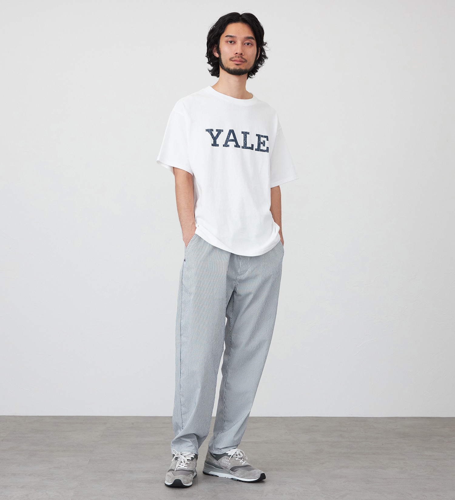 Lee(リー)の【涼COOLMAX】【すっきり】FLeeasy Narrow / ウエストゴムで楽チン イージーパンツ|パンツ/パンツ/メンズ|ストライプ