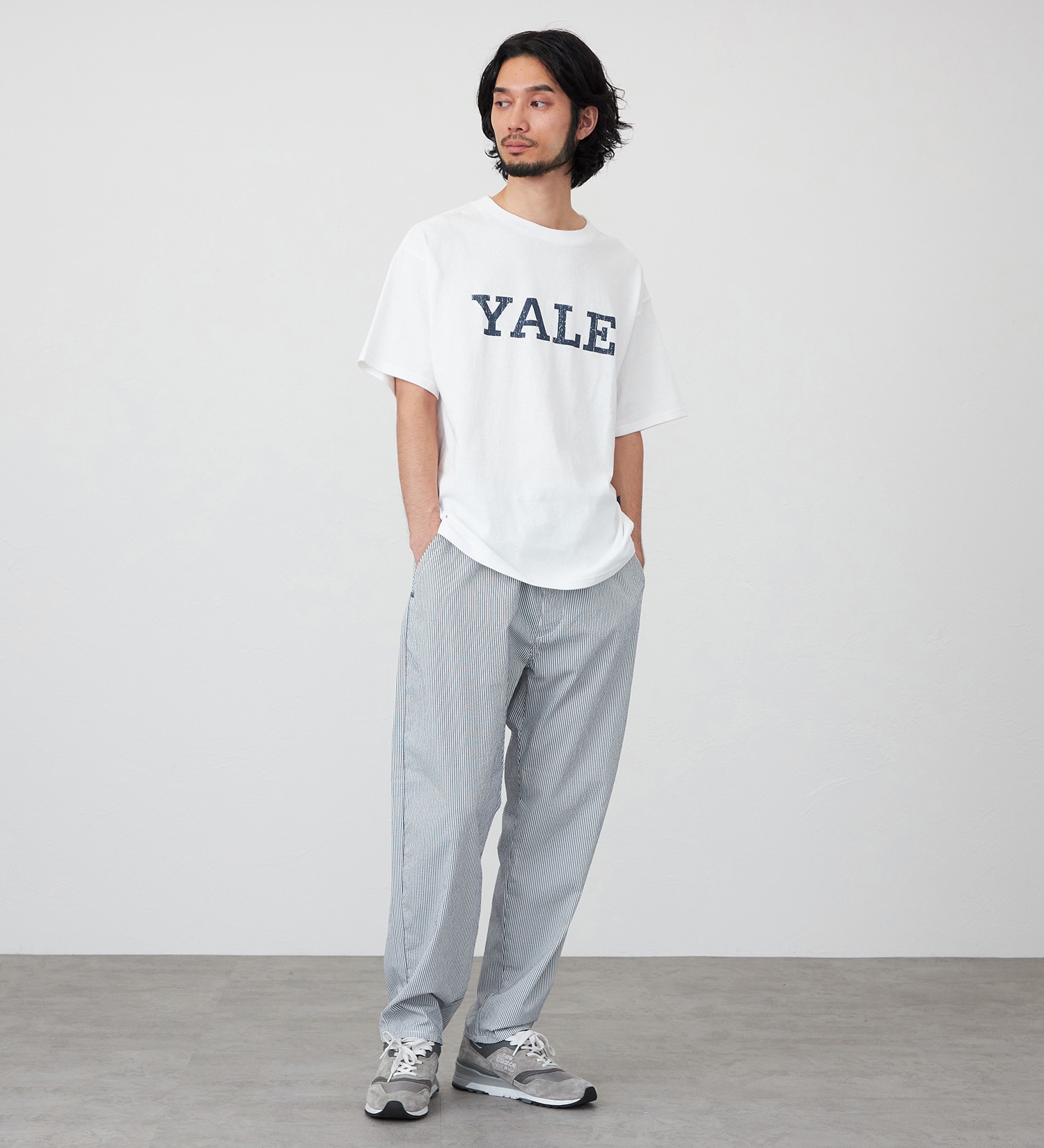 Lee(リー)の【涼COOLMAX】【すっきり】FLeeasy Narrow / ウエストゴムで楽チン イージーパンツ|パンツ/パンツ/メンズ|ストライプ