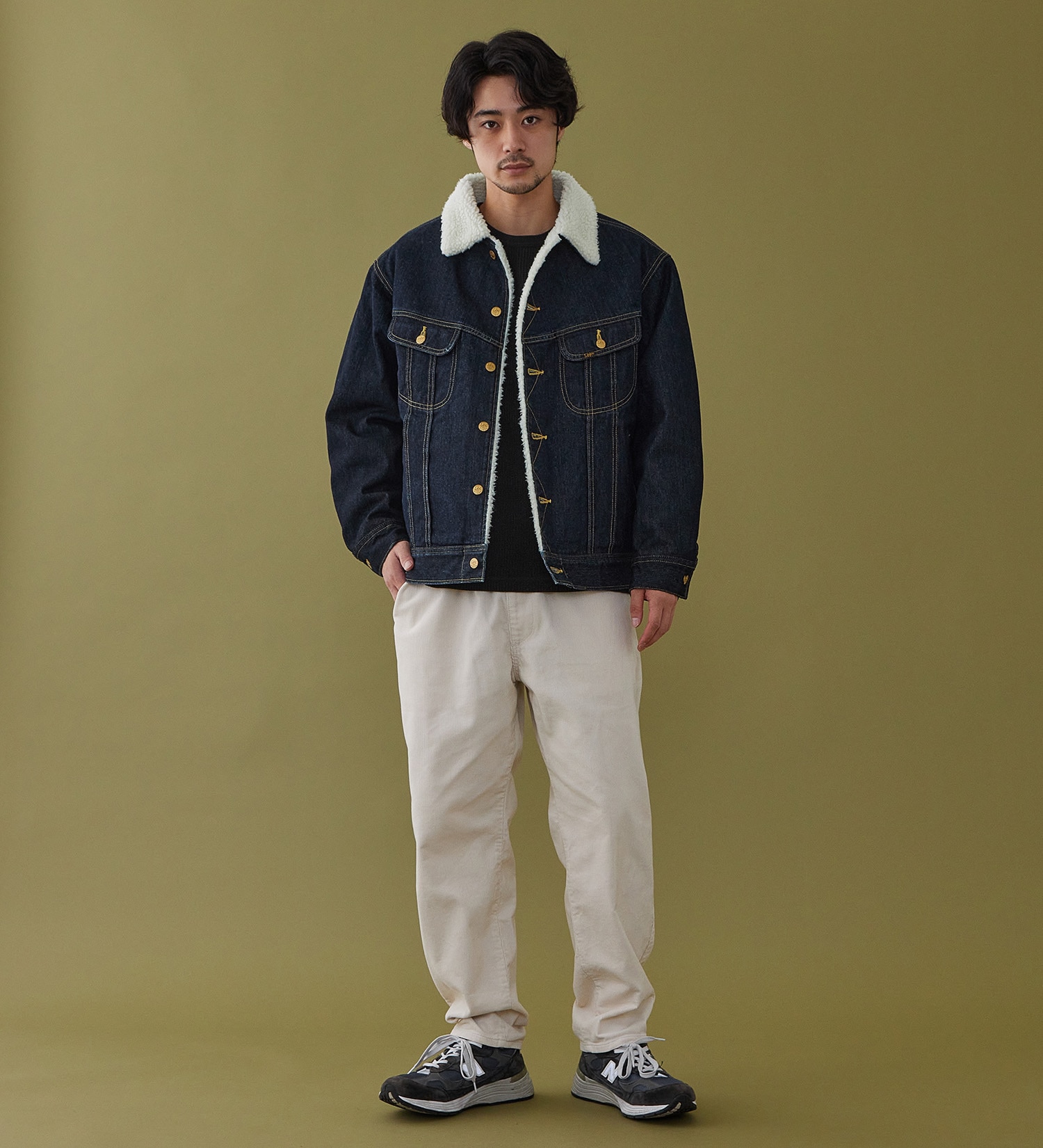 Lee(リー)の【試着対象】FLeeasy / ワイドシルエット イージーパンツ【コーデュロイ】【暖】|パンツ/パンツ/メンズ|オフホワイト