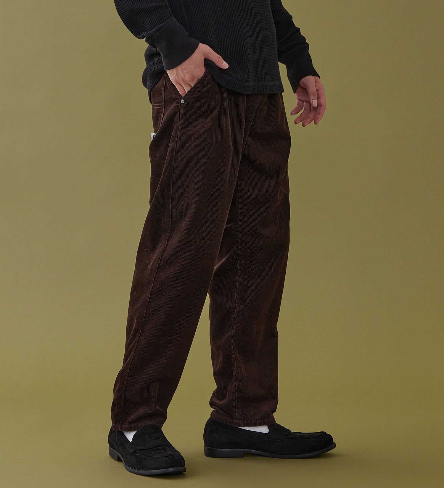 Lee(リー)の【試着対象】FLeeasy / ワイドシルエット イージーパンツ【コーデュロイ】【暖】|パンツ/パンツ/メンズ|ブラウン