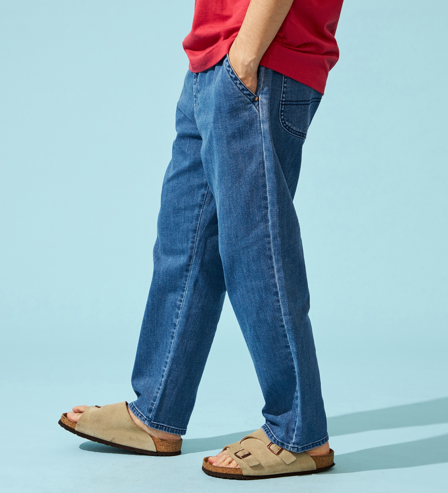 Lee(リー)の【EC・直営店限定】【涼】FLeeasy Narrow|パンツ/デニム/ジーンズパンツ/メンズ|中色ブルー