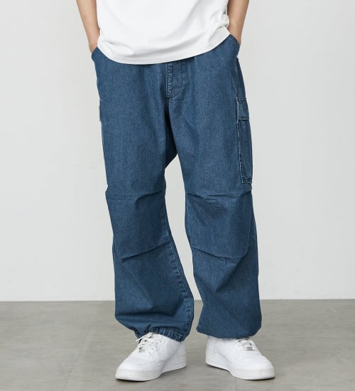 Lee(リー)の【ポイントアップ対象】FLeeasy CARGO/イージーカーゴパンツ ゆったりシルエット|パンツ/デニム/ジーンズパンツ/メンズ|中色ブルー