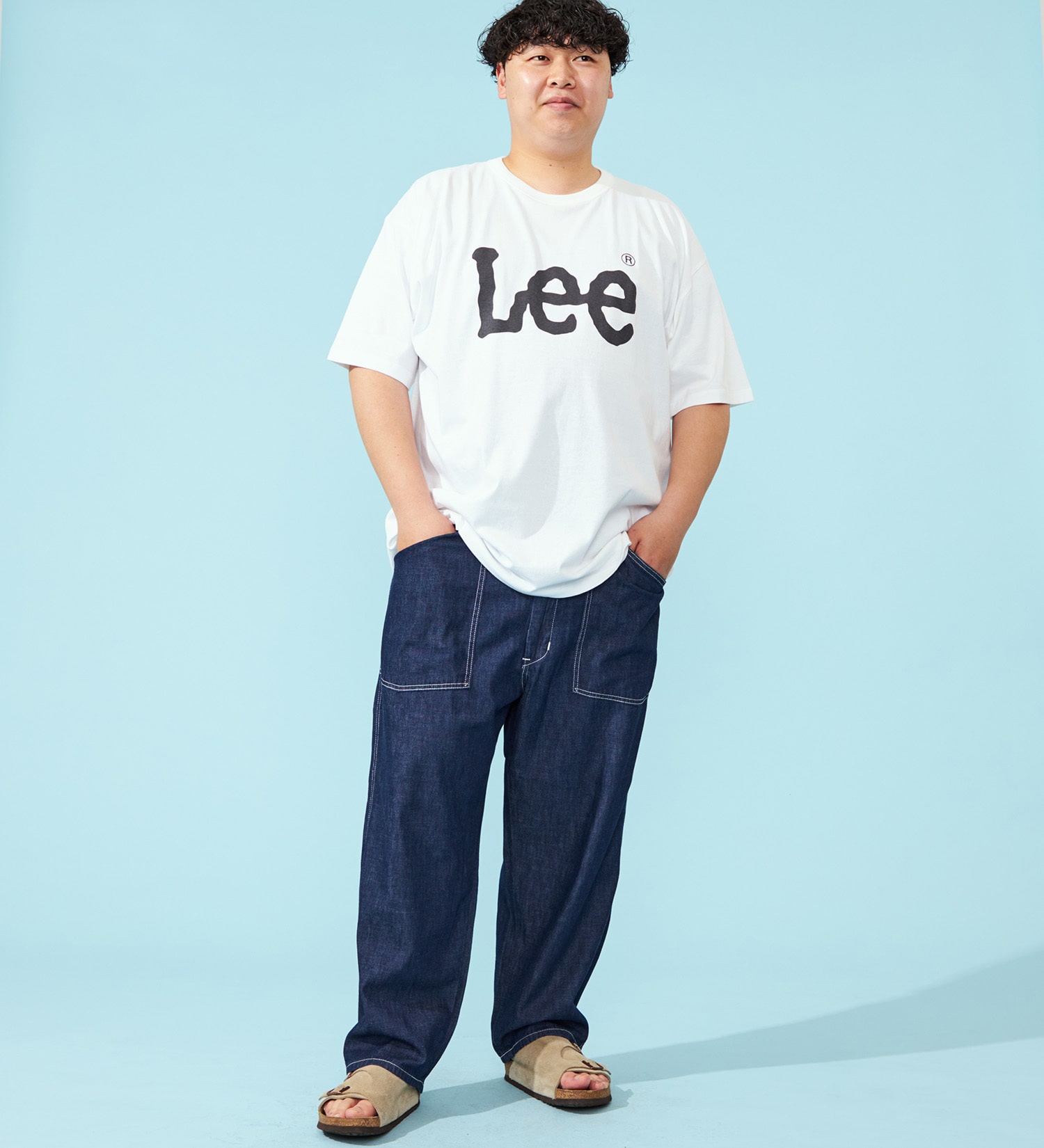 Lee(リー)の【試着対象】【涼】【大きいサイズ】ライトオンス ベイカーイージーパンツ|パンツ/デニム/ジーンズパンツ/メンズ|インディゴブルー