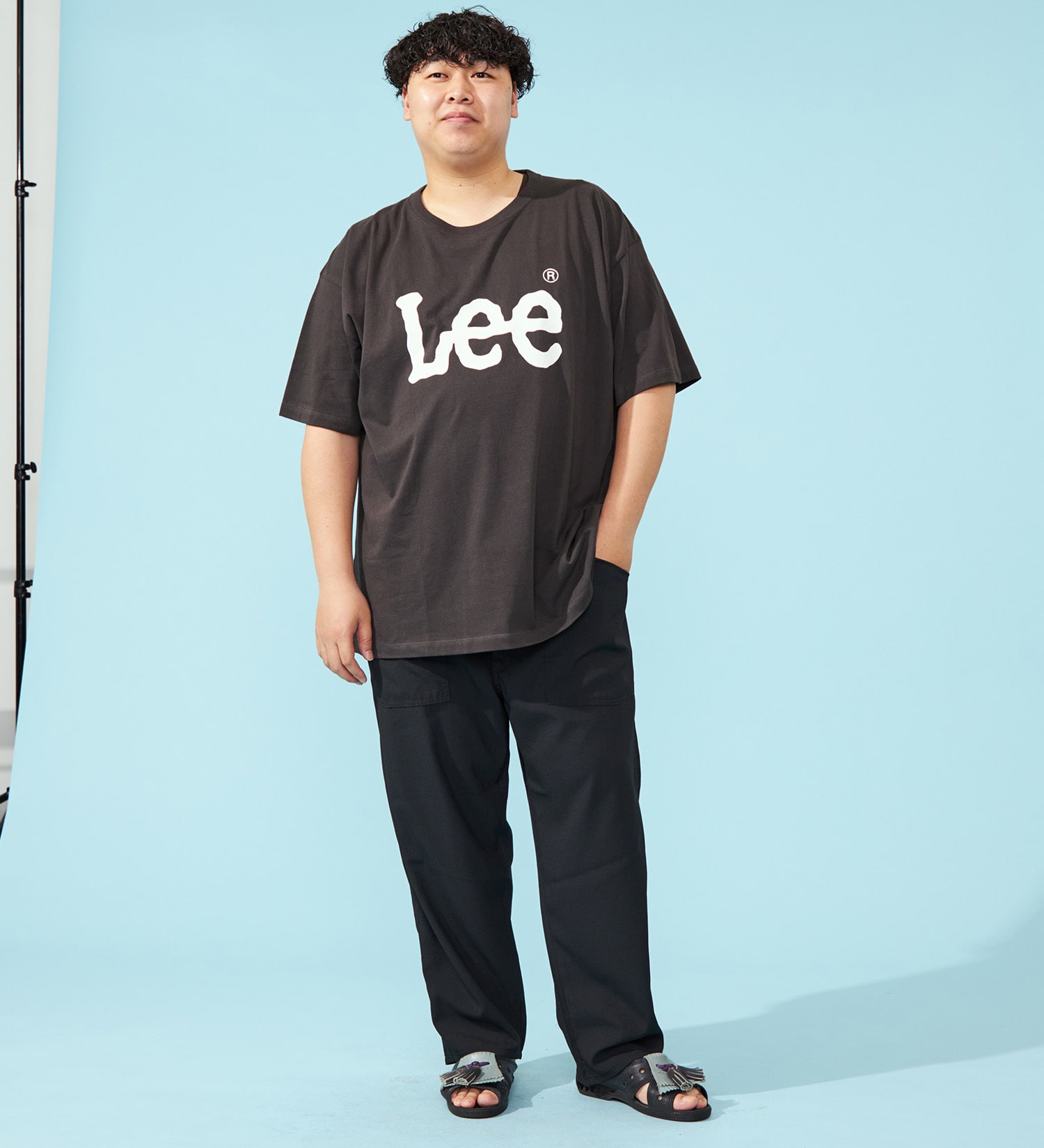 Lee(リー)の【試着対象】【涼】【大きいサイズ】ライトオンス ベイカーイージーパンツ|パンツ/パンツ/メンズ|ブラック