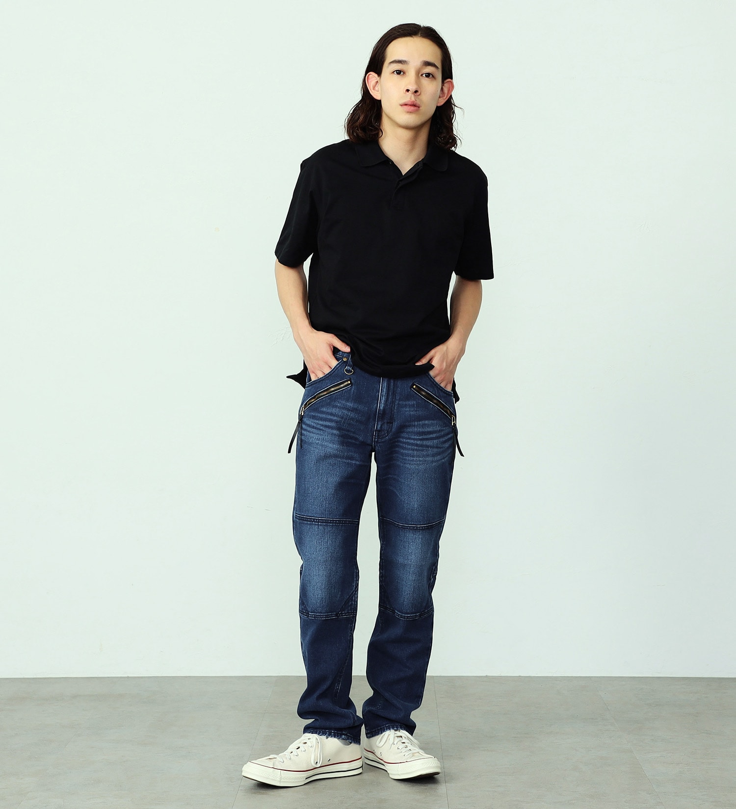 Lee(リー)の【X-LINE】ジップナローパンツ|パンツ/デニムパンツ/メンズ|中色ブルー