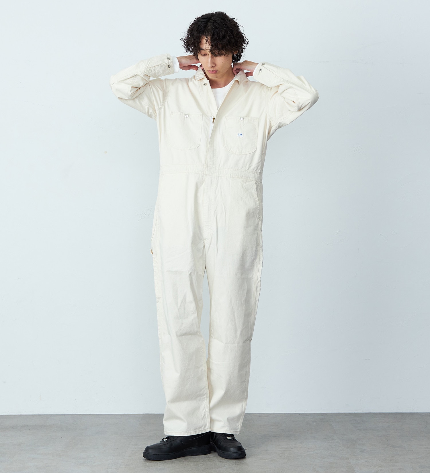 Lee(リー)のDUNGAREES UNION-ALLS/つなぎ/ジャンプスーツ/オールインワン/デニム【ユニセックス】【ハロウィン】|オールインワン/つなぎ/オールインワン/メンズ|オフホワイト