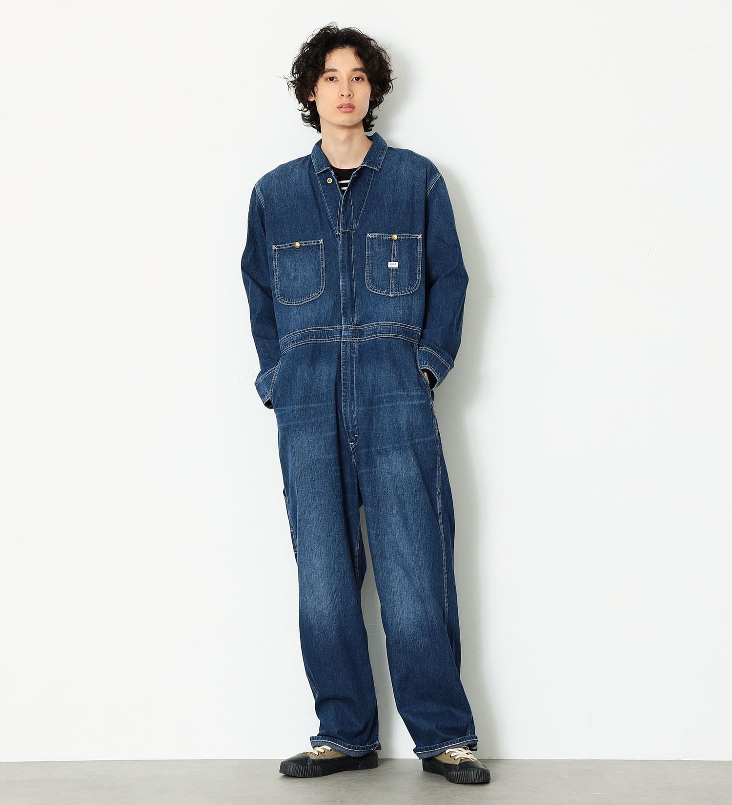 Lee(リー)の【おまとめ割】【男女兼用】DUNGAREES UNION-ALLS/つなぎ/ジャンプスーツ/オールインワン|オールインワン/つなぎ/オールインワン/メンズ|濃色ブルー