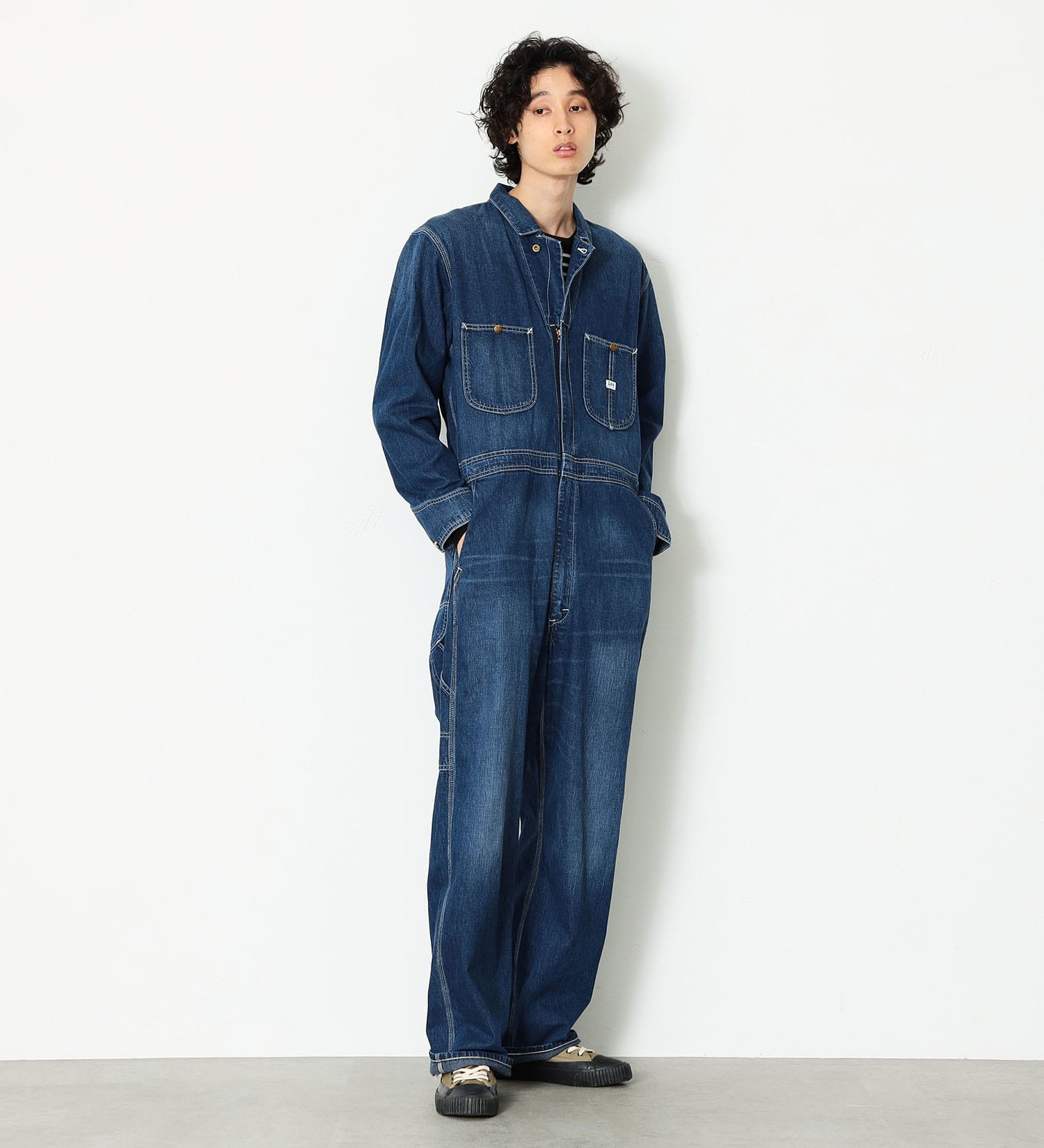 Lee(リー)の【おまとめ割】【男女兼用】DUNGAREES UNION-ALLS/つなぎ/ジャンプスーツ/オールインワン|オールインワン/つなぎ/オールインワン/メンズ|濃色ブルー