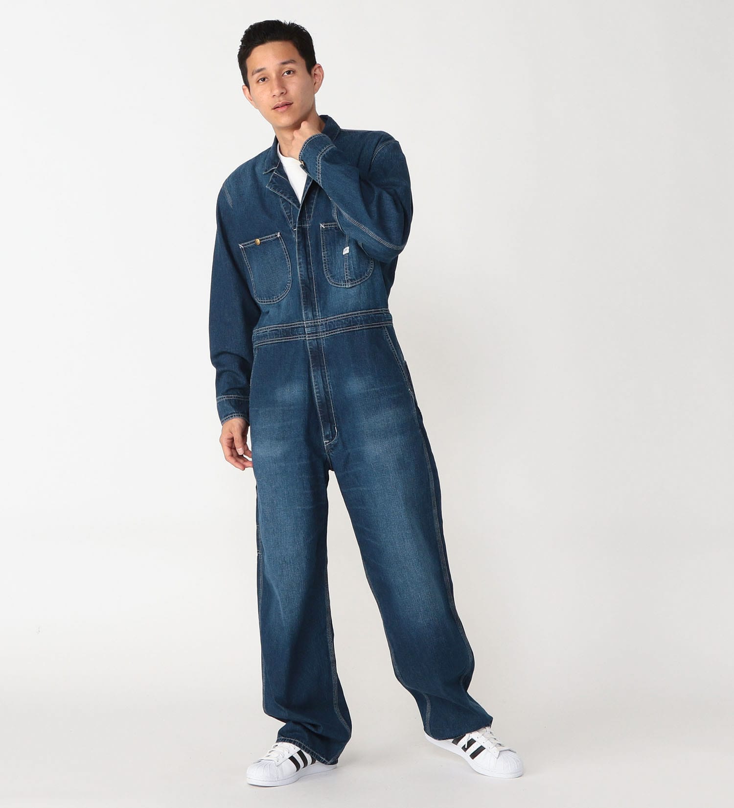 Lee(リー)の【試着対象】DUNGAREES UNION-ALLS/つなぎ/ジャンプスーツ/オールインワン/デニム【ユニセックス】【ハロウィン】|オールインワン/つなぎ/オールインワン/メンズ|濃色ブルー