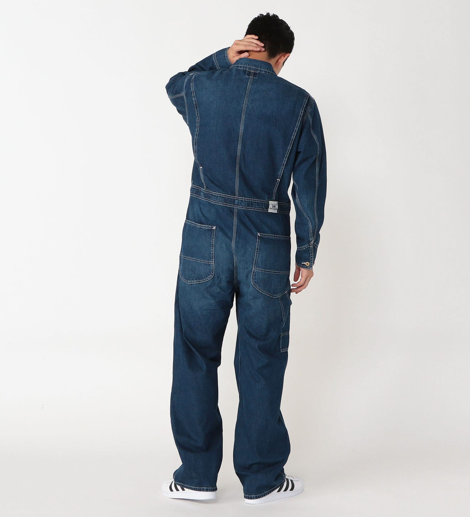 Lee(リー)の【試着対象】DUNGAREES UNION-ALLS/つなぎ/ジャンプスーツ/オールインワン/デニム【ユニセックス】【ハロウィン】|オールインワン/つなぎ/オールインワン/メンズ|濃色ブルー