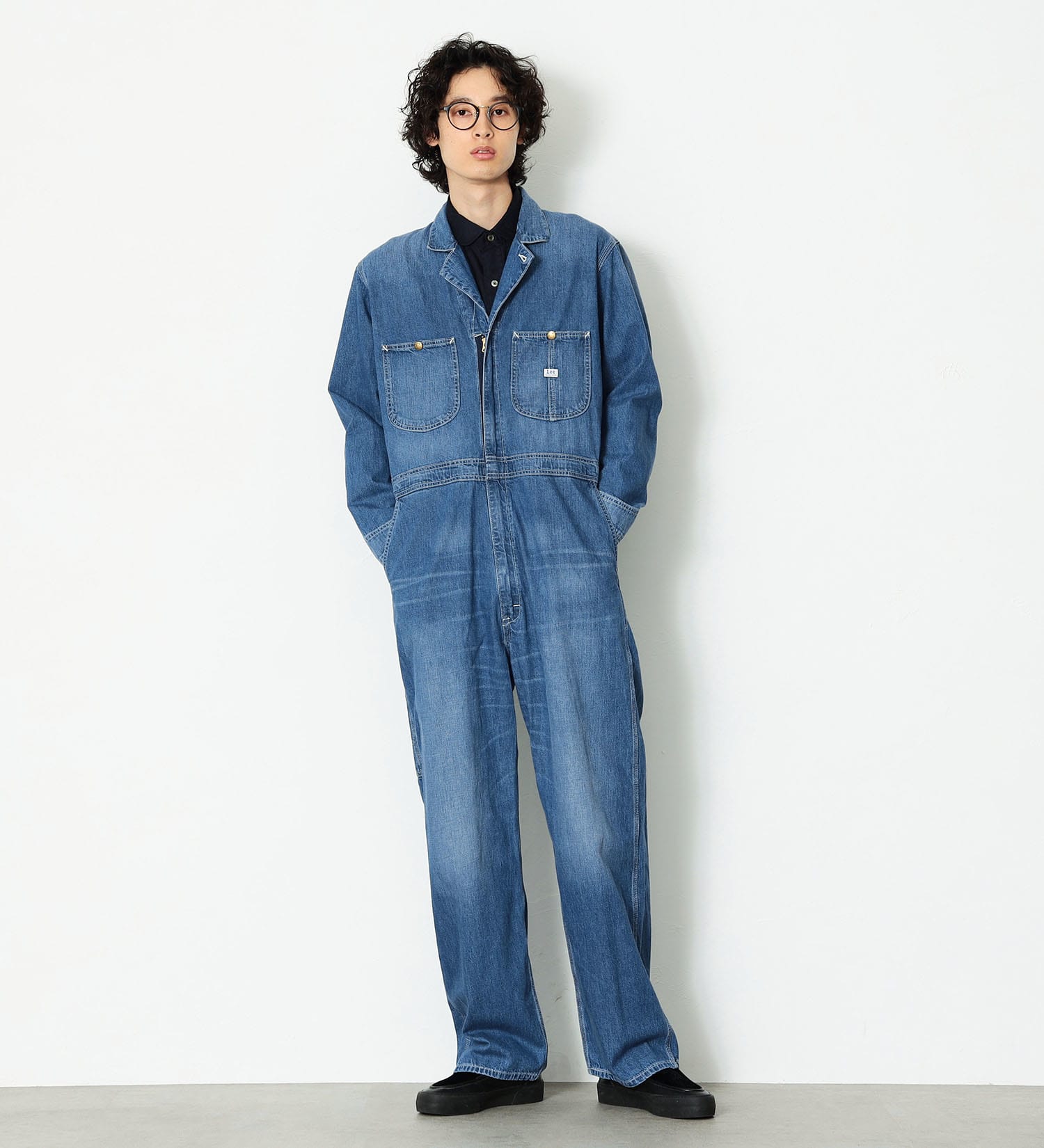 Lee(リー)の【男女兼用】DUNGAREES UNION-ALLS/つなぎ/ジャンプスーツ/オールインワン|オールインワン/つなぎ/オールインワン/メンズ|淡色ブルー