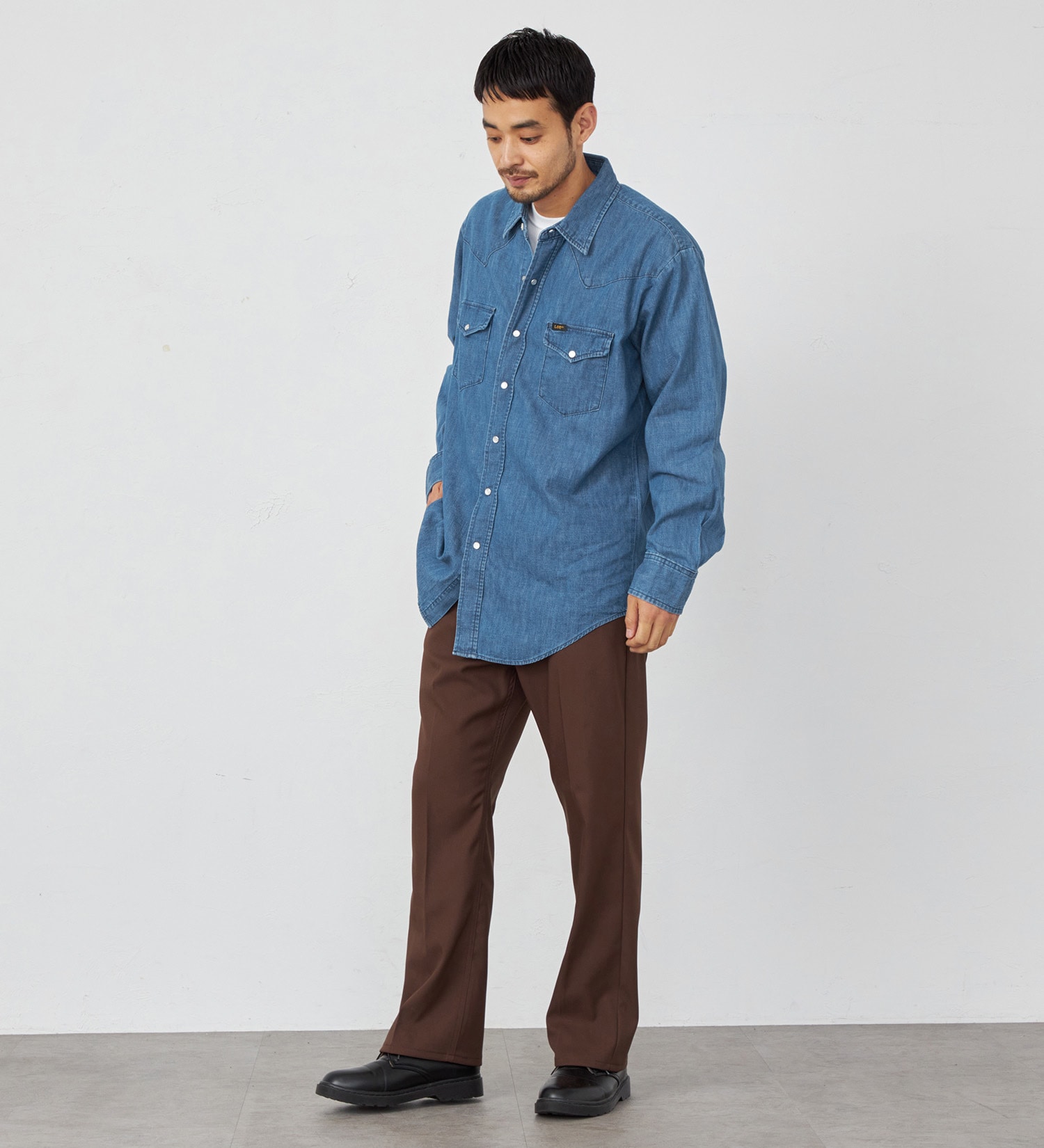 Lee(リー)のウエスタンシャツ|トップス/シャツ/ブラウス/メンズ|中色ブルー