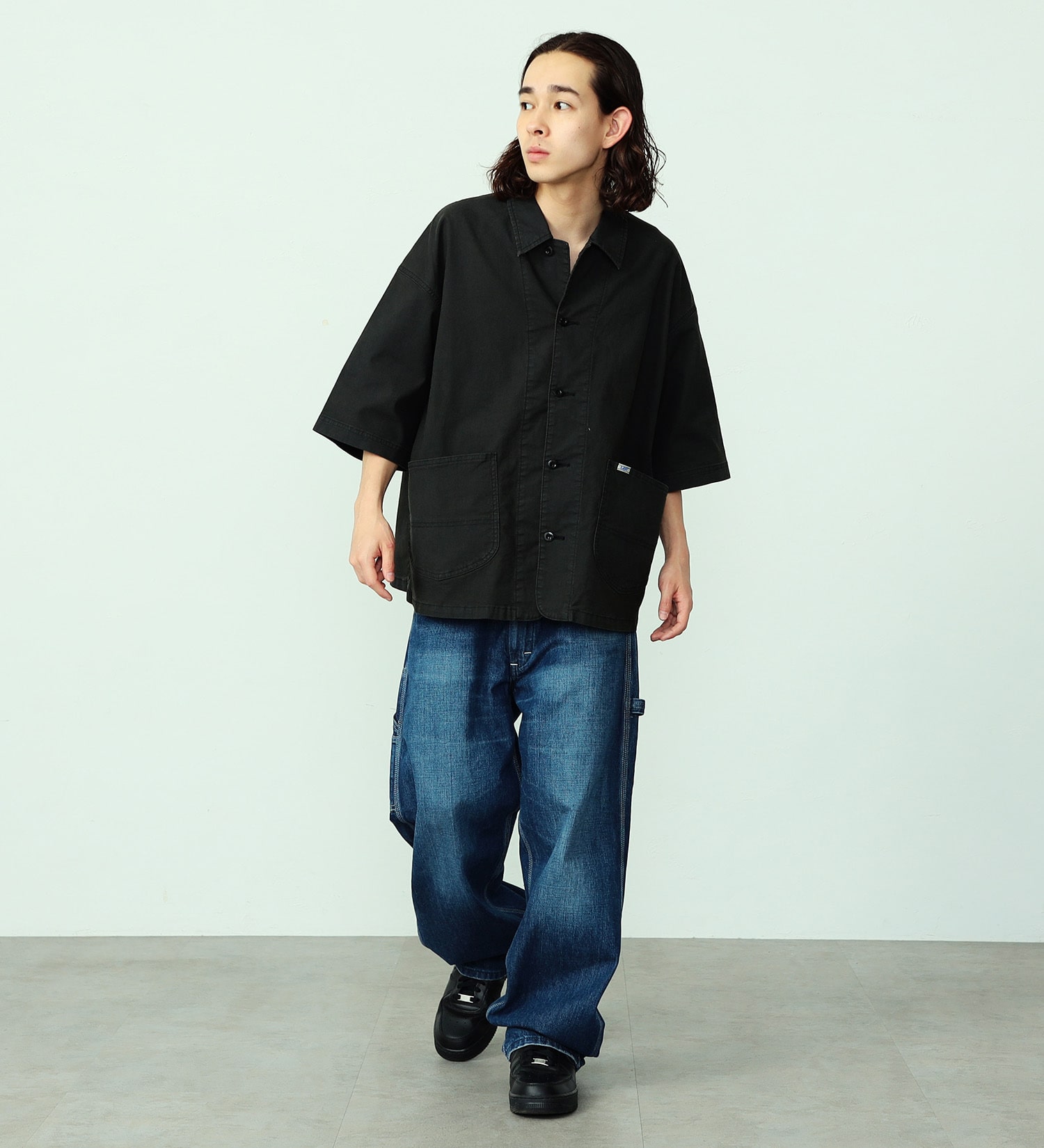 Lee(リー)の【FINAL SALE】リネン混 LOCO ハーフスリーブシャツ|ジャケット/アウター/カバーオール/メンズ|ブラック