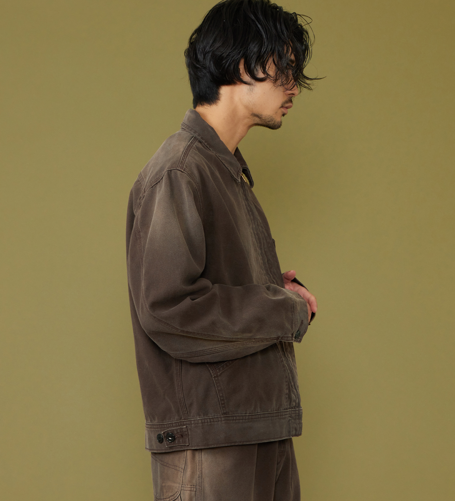 Lee(リー)の【試着対象】91B ZIP-UPブルゾン ダック素材【セットアップ可】|ジャケット/アウター/その他アウター/メンズ|ブラウン