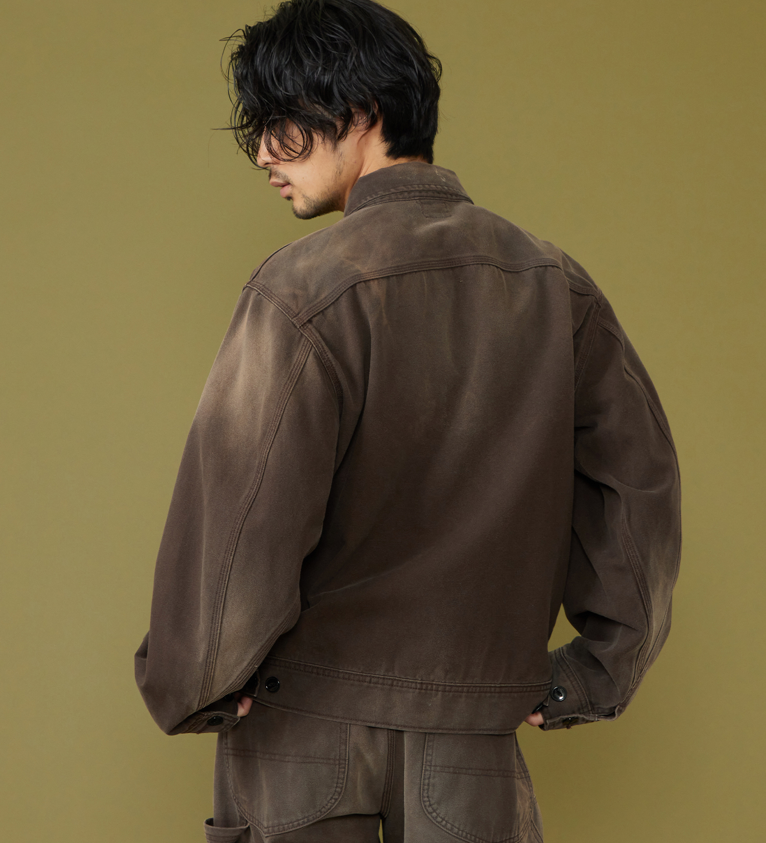 Lee(リー)の【試着対象】91B ZIP-UPブルゾン ダック素材【セットアップ可】|ジャケット/アウター/その他アウター/メンズ|ブラウン