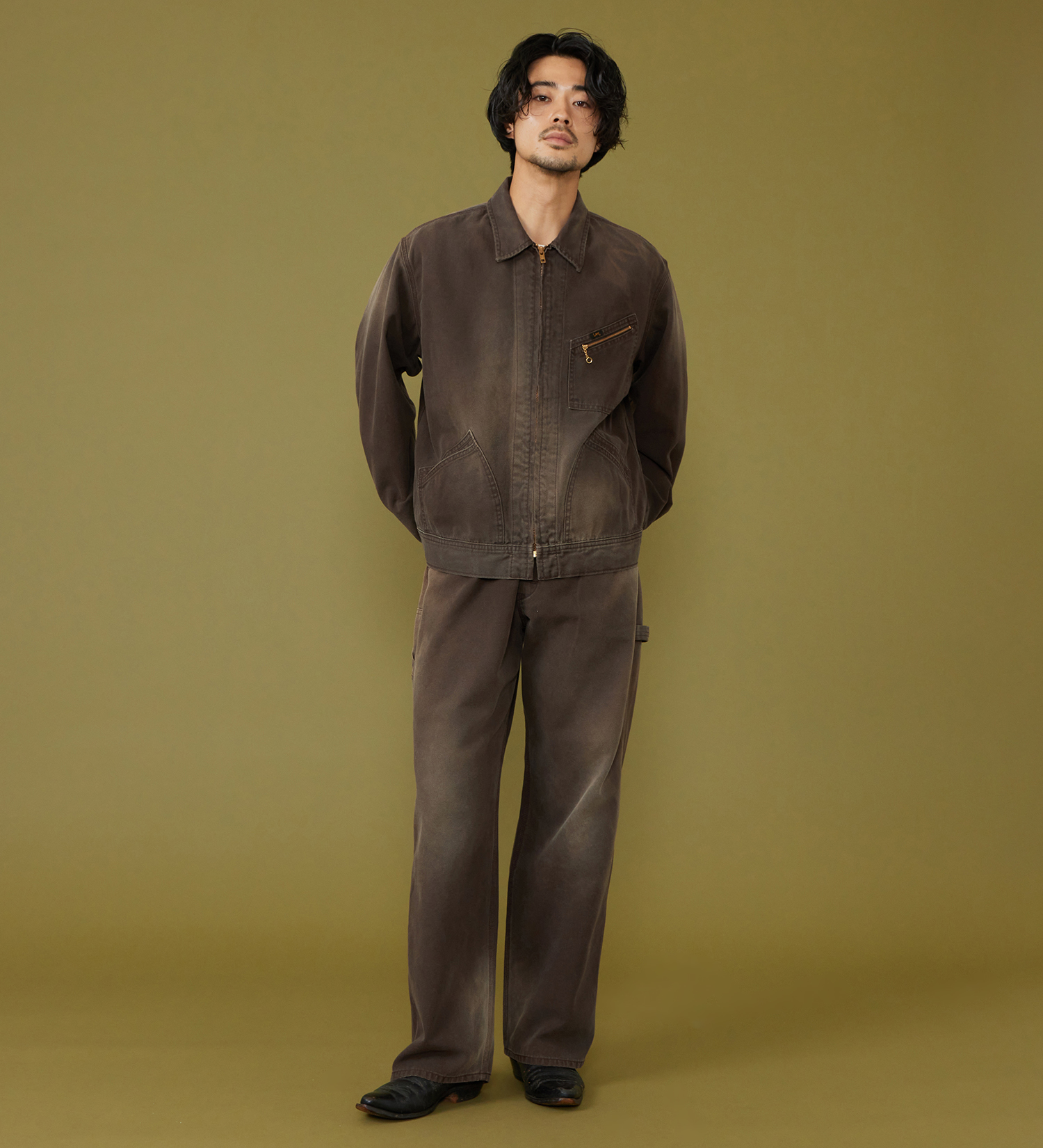 Lee(リー)の【試着対象】91B ZIP-UPブルゾン ダック素材【セットアップ可】|ジャケット/アウター/その他アウター/メンズ|ブラウン