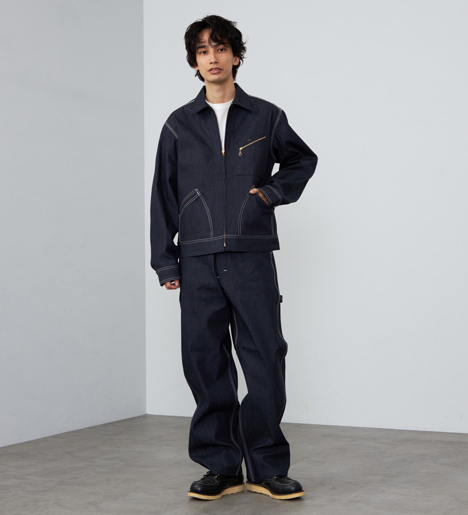 Lee(リー)の【予約】【リジッド/ナマ】91B ZIP-UPブルゾン|ジャケット/アウター/デニムジャケット/メンズ|インディゴ未洗い