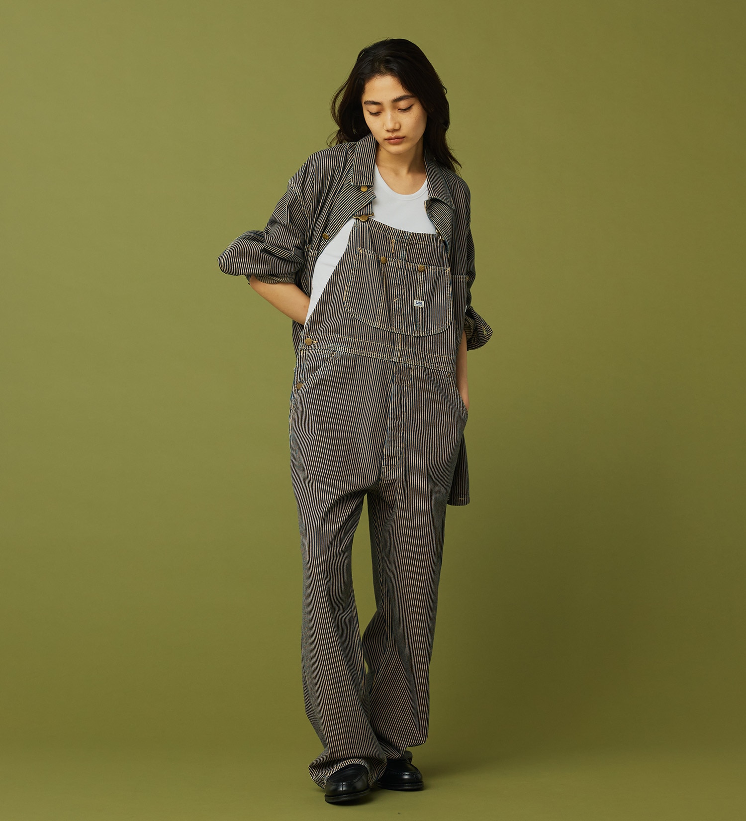 Lee(リー)の【試着対象】【秋冬NEWカラー】【ユニセックス】DUNGAREES オーバーオール|オールインワン/サロペット/オーバーオール/メンズ|ヒッコリー