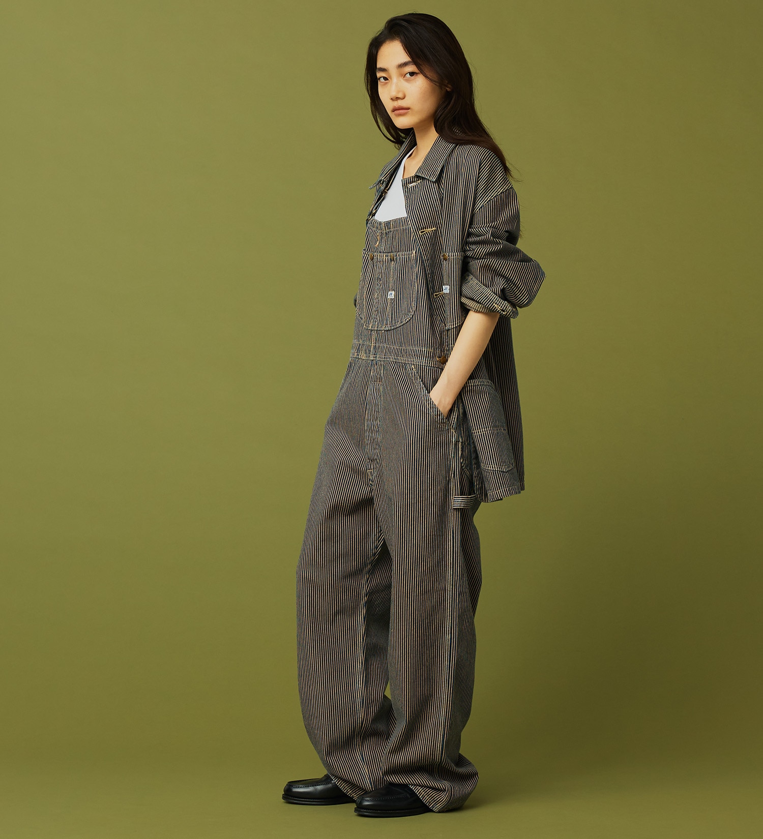 Lee(リー)の【秋冬NEWカラー】【ユニセックス】DUNGAREES オーバーオール|オールインワン/サロペット/オーバーオール/メンズ|ヒッコリー