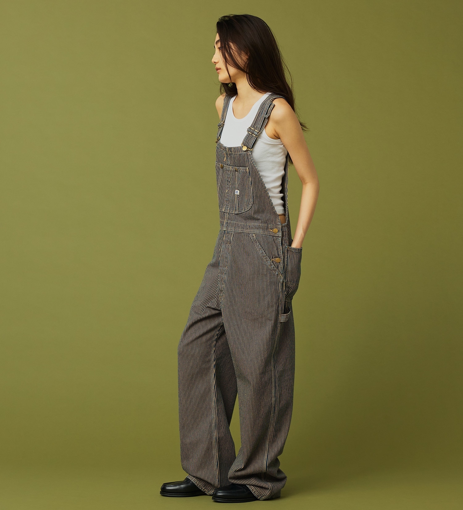 Lee(リー)の【試着対象】【秋冬NEWカラー】【ユニセックス】DUNGAREES オーバーオール|オールインワン/サロペット/オーバーオール/メンズ|ヒッコリー