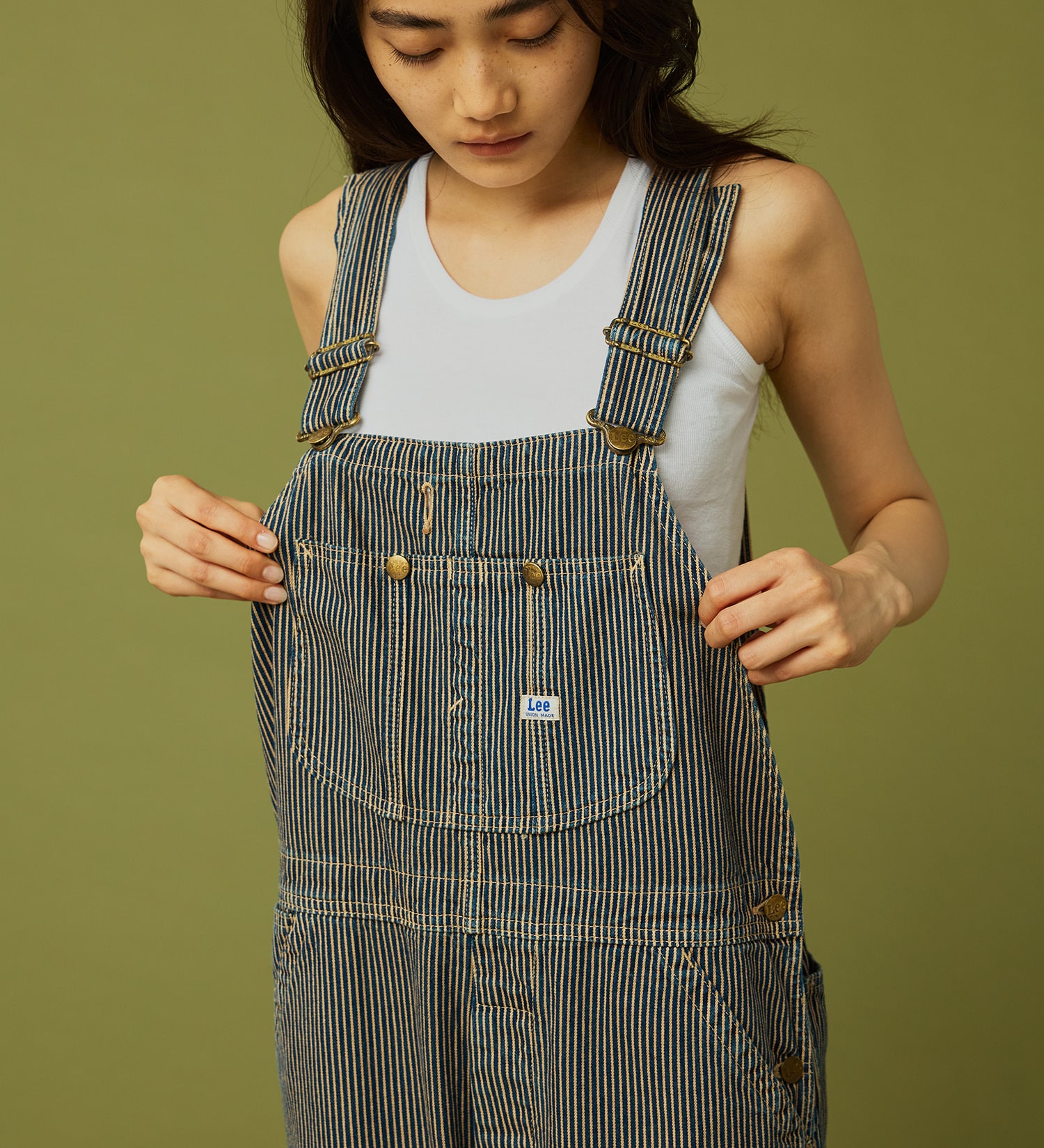 Lee(リー)の【試着対象】【秋冬NEWカラー】【ユニセックス】DUNGAREES オーバーオール|オールインワン/サロペット/オーバーオール/メンズ|ヒッコリー