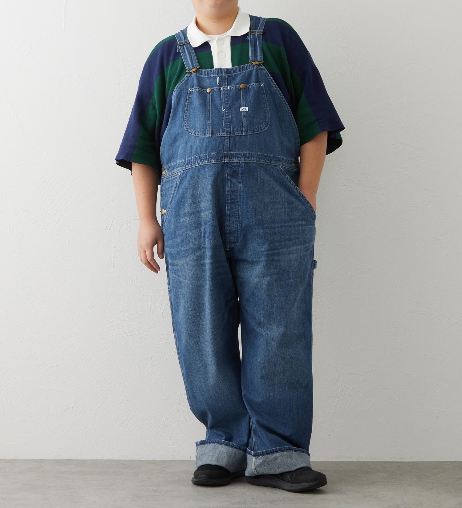 Lee(リー)の【大きいサイズ】DUNGAREES オーバーオール/デニム セットアップ対応【HALLOWEENに最適】|オールインワン/サロペット/オーバーオール/メンズ|濃色ブルー