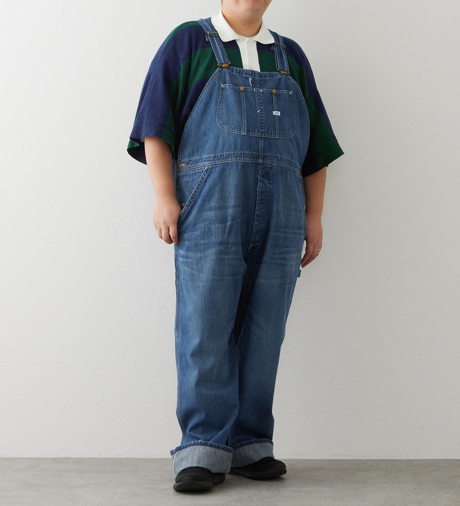 Lee(リー)の【大きいサイズ】DUNGAREES オーバーオール/デニム セットアップ対応【HALLOWEENに最適】|オールインワン/サロペット/オーバーオール/メンズ|濃色ブルー