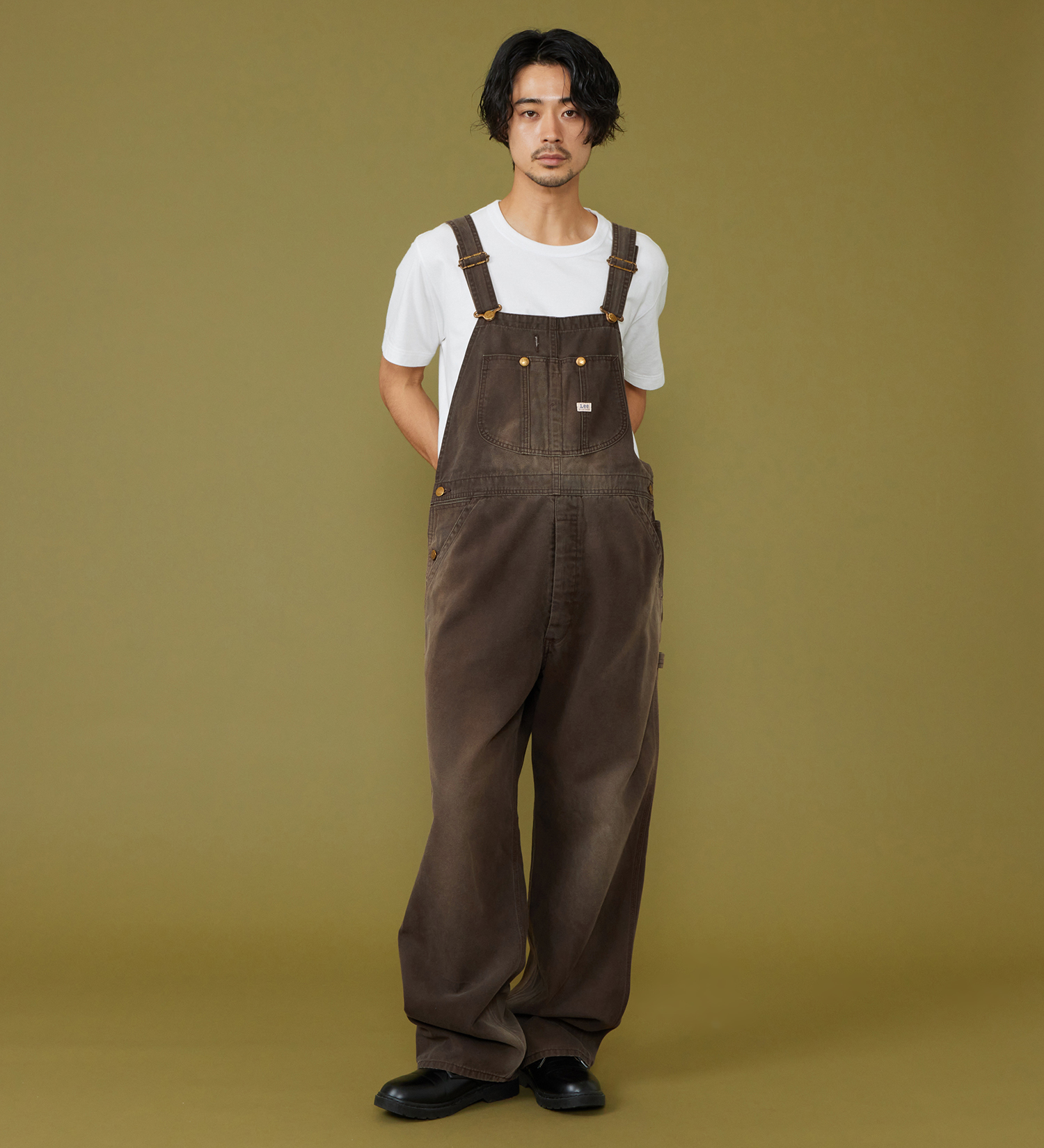 Lee(リー)の【試着対象】DUNGAREESオーバーオールパンツ ダック素材【セットアップ可】|オールインワン/サロペット/オーバーオール/メンズ|ブラウン