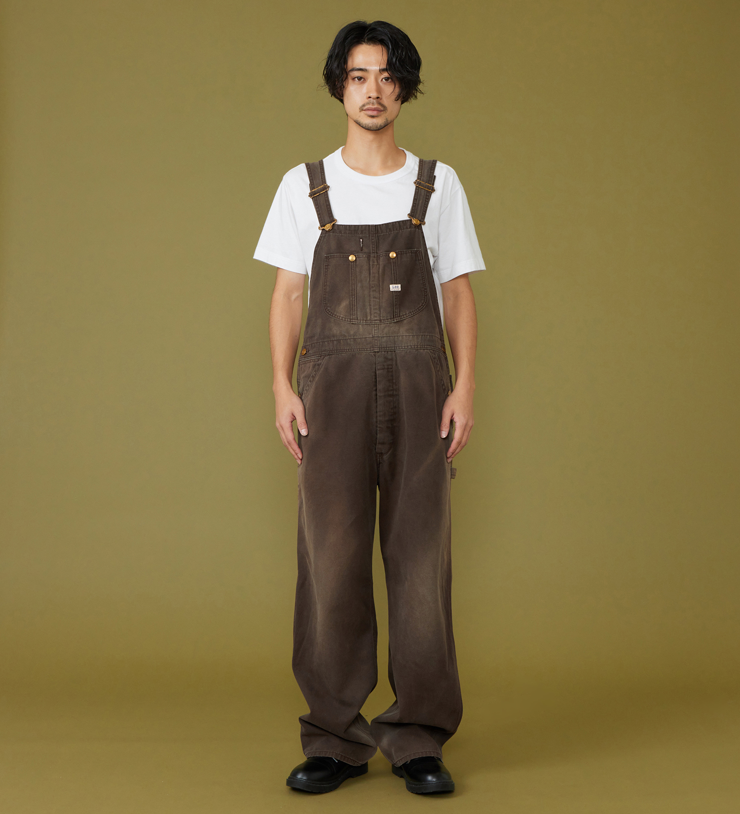 Lee(リー)の【試着対象】DUNGAREESオーバーオールパンツ ダック素材【セットアップ可】|オールインワン/サロペット/オーバーオール/メンズ|ブラウン