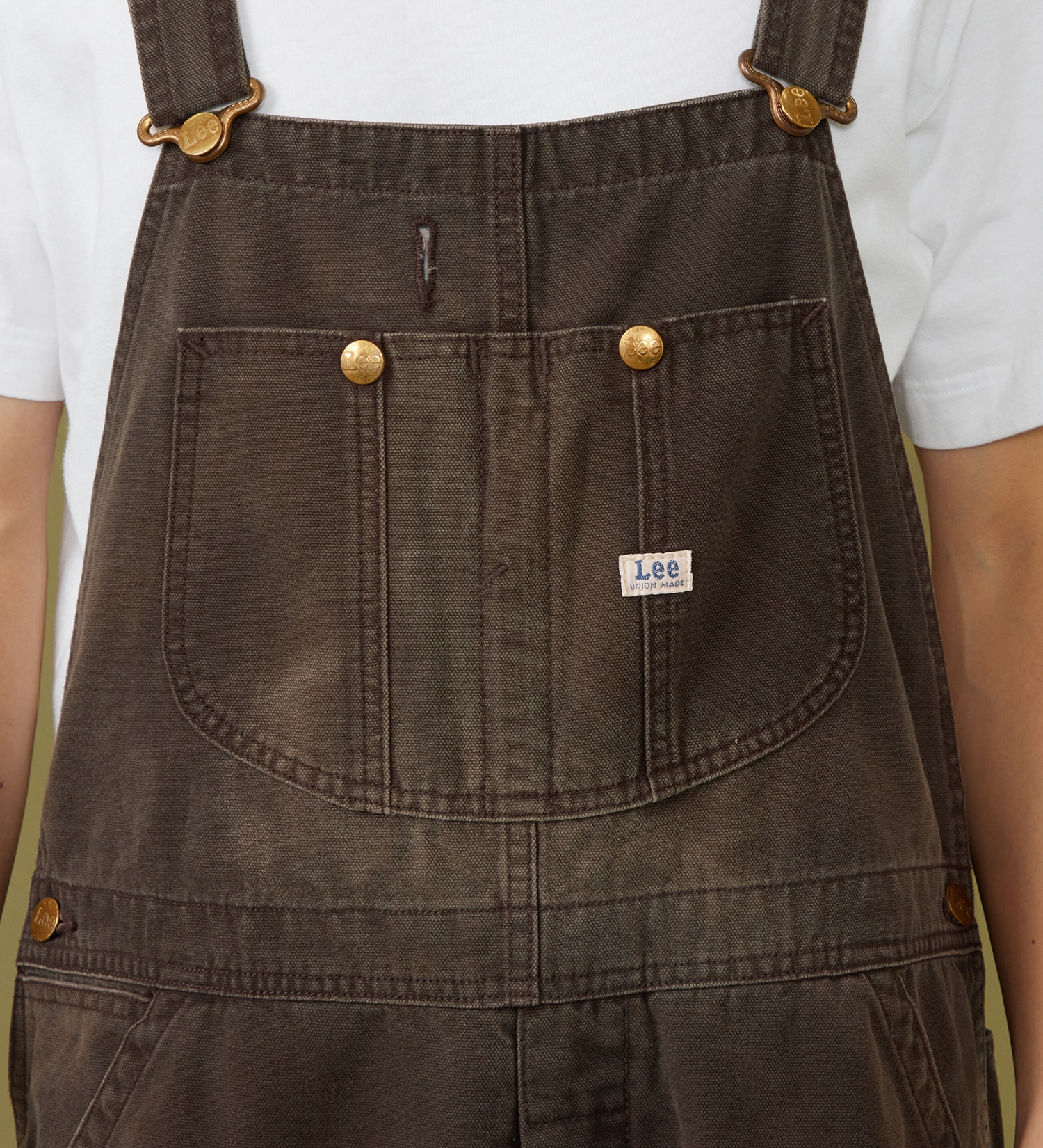 Lee(リー)の【試着対象】DUNGAREESオーバーオールパンツ ダック素材【セットアップ可】|オールインワン/サロペット/オーバーオール/メンズ|ブラウン