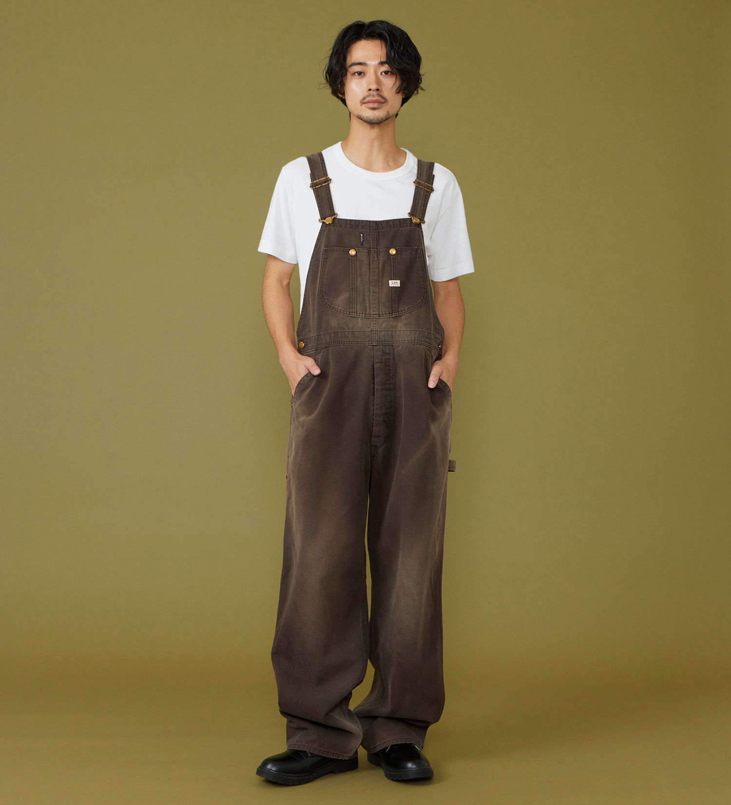 Lee(リー)の【試着対象】DUNGAREESオーバーオールパンツ ダック素材【セットアップ可】|オールインワン/サロペット/オーバーオール/メンズ|ブラウン