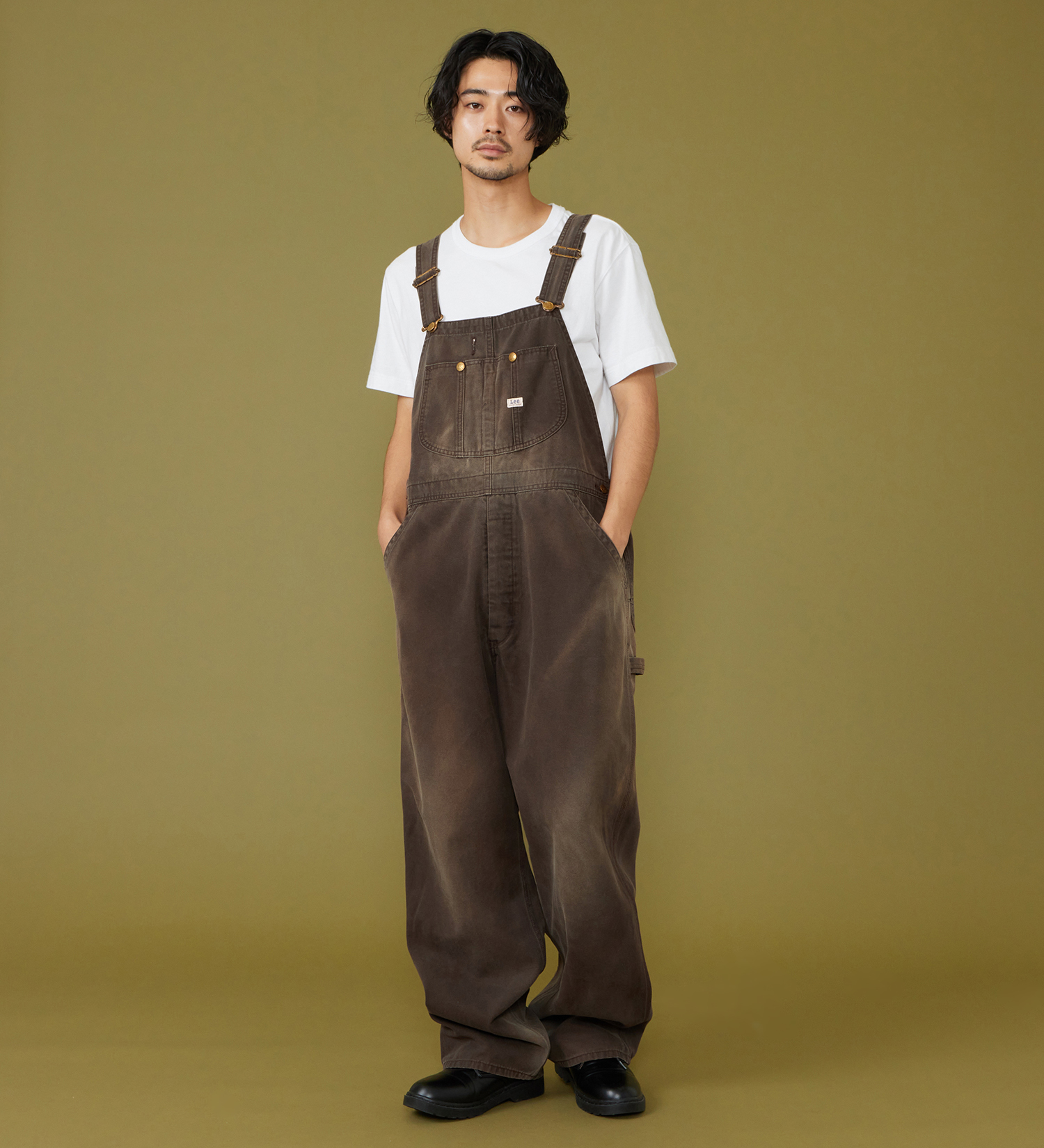 Lee(リー)の【試着対象】DUNGAREESオーバーオールパンツ ダック素材【セットアップ可】|オールインワン/サロペット/オーバーオール/メンズ|ブラウン