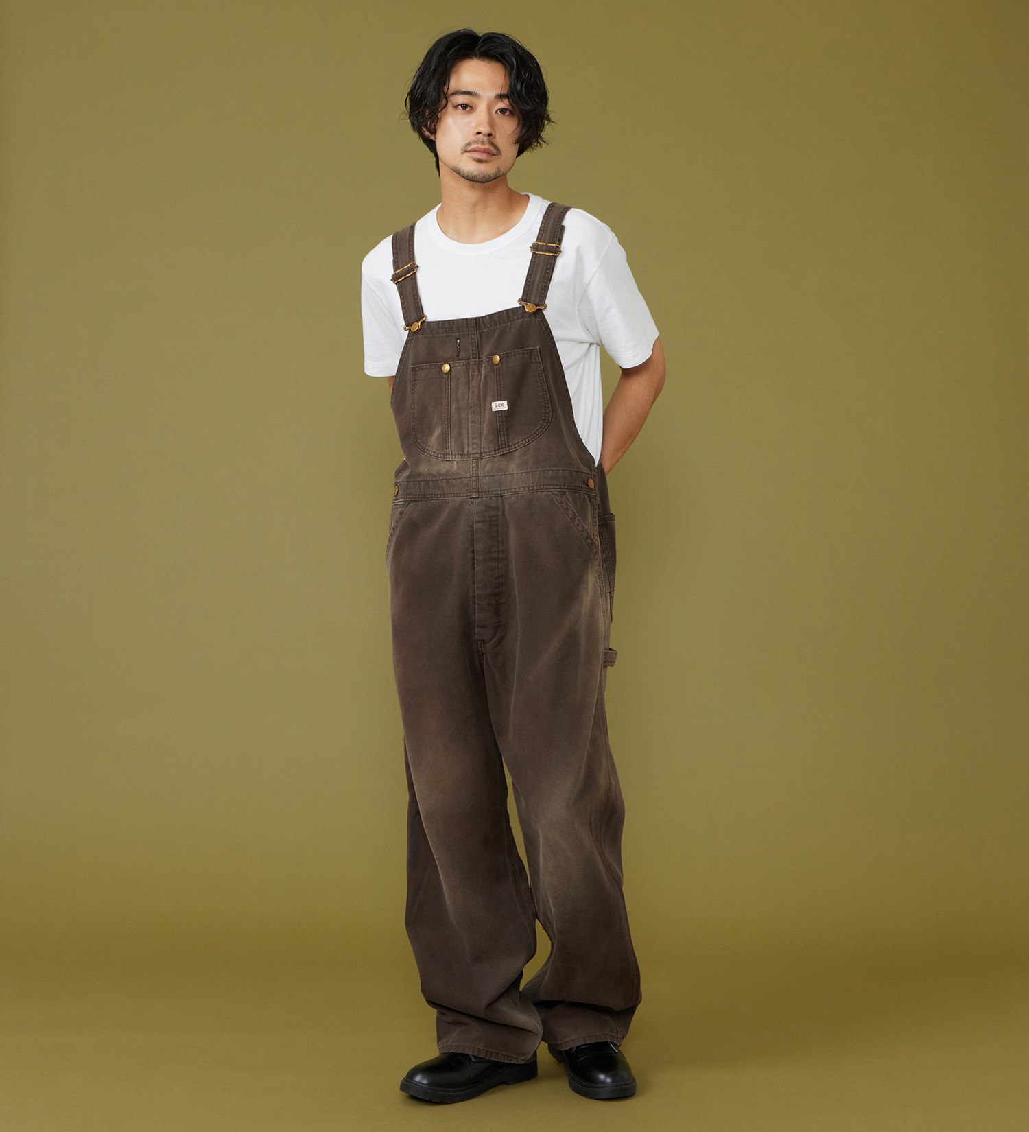 Lee(リー)の【試着対象】DUNGAREESオーバーオールパンツ ダック素材【セットアップ可】|オールインワン/サロペット/オーバーオール/メンズ|ブラウン