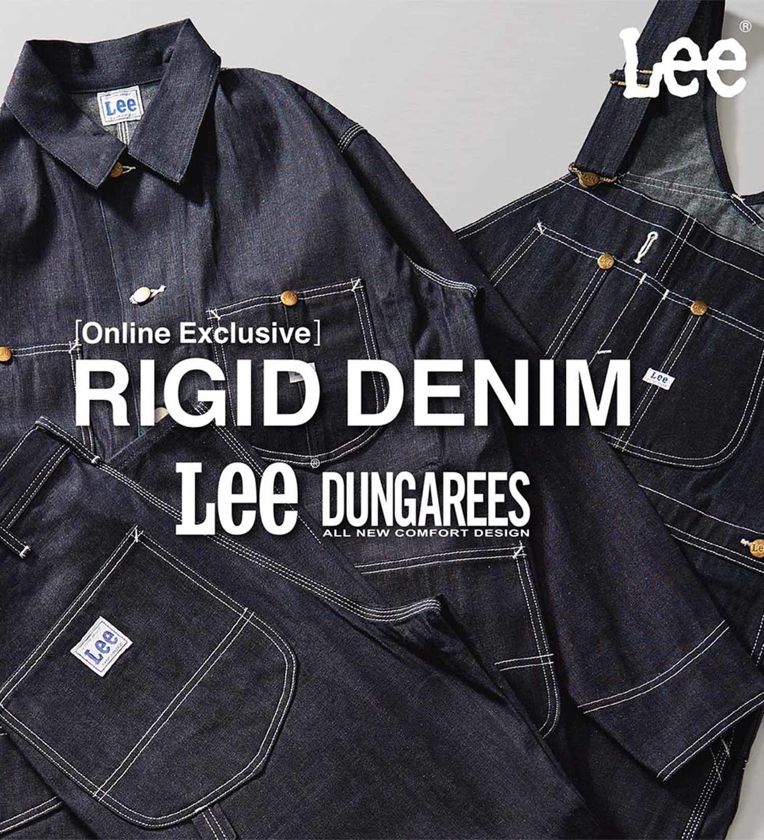 Lee(リー)の【公式EC別注】DUNGAREES オーバーオールパンツ 数量限定|オールインワン/サロペット/オーバーオール/メンズ|インディゴ未洗い