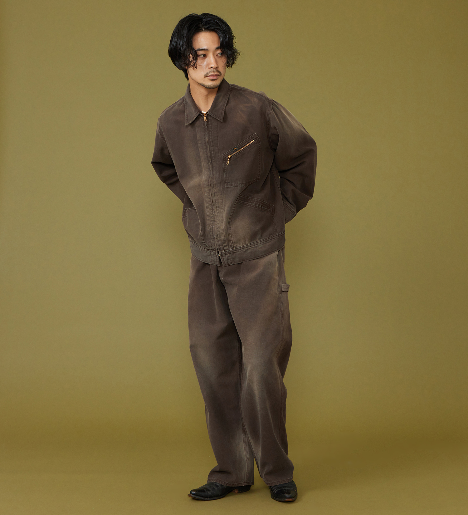 Lee(リー)のDUNGAREES ワイドペインターパンツ ダック素材【セットアップ可】|パンツ/パンツ/メンズ|ブラウン