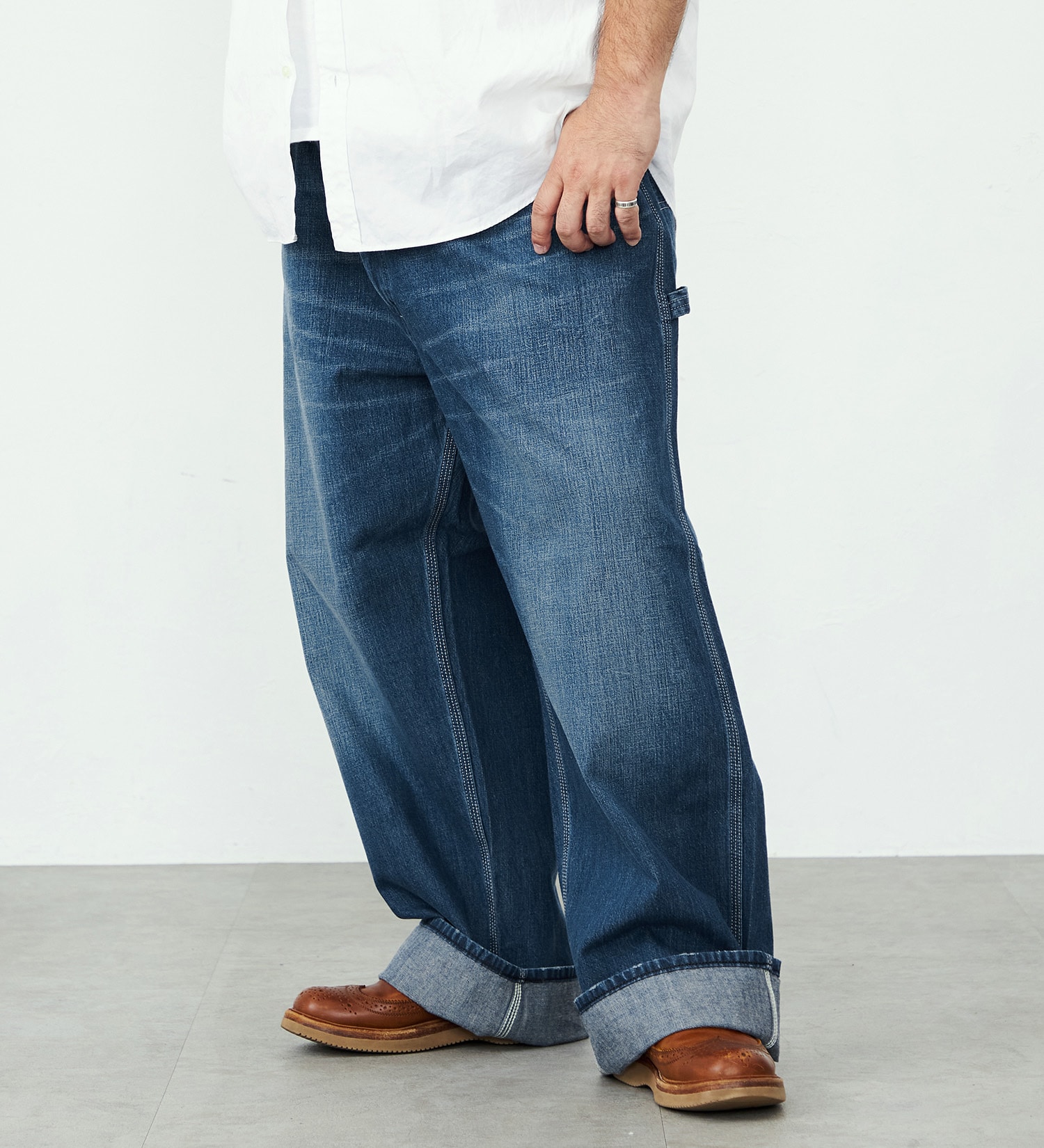 Lee(リー)の【大きいサイズ】DUNGAREES ワイドペインターパンツ/デニム セットアップ可|パンツ/デニム/ジーンズパンツ/メンズ|濃色ブルー