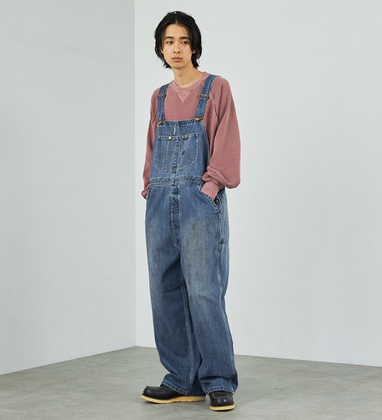 Lee(リー)の【試着対象】【秋冬NEW】DUNGAREES VINTAGE OVERALLS|オールインワン/サロペット/オーバーオール/メンズ|中色ブルー