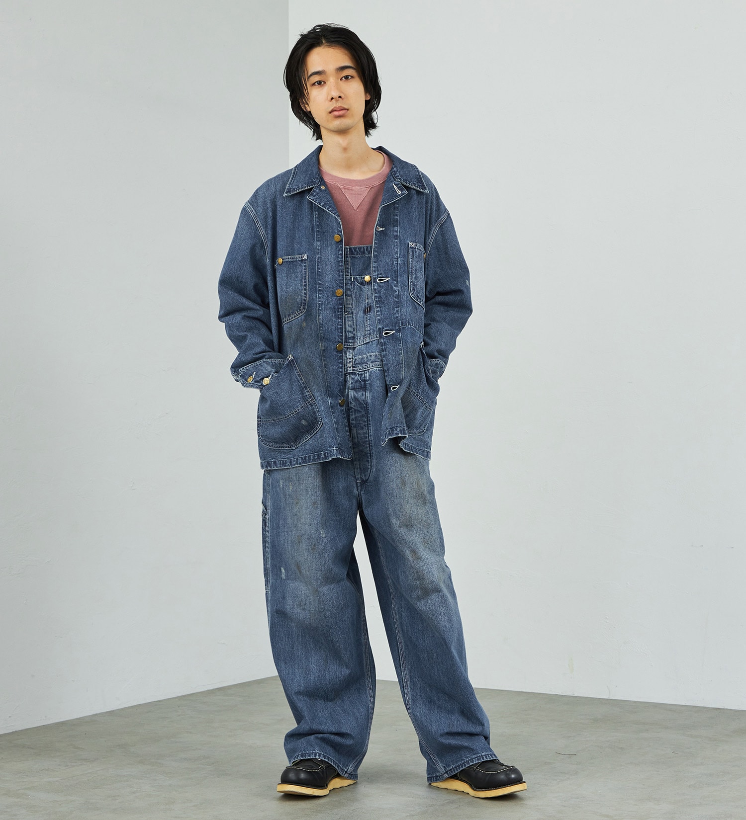 Lee(リー)の【試着対象】【秋冬NEW】DUNGAREES VINTAGE OVERALLS|オールインワン/サロペット/オーバーオール/メンズ|中色ブルー