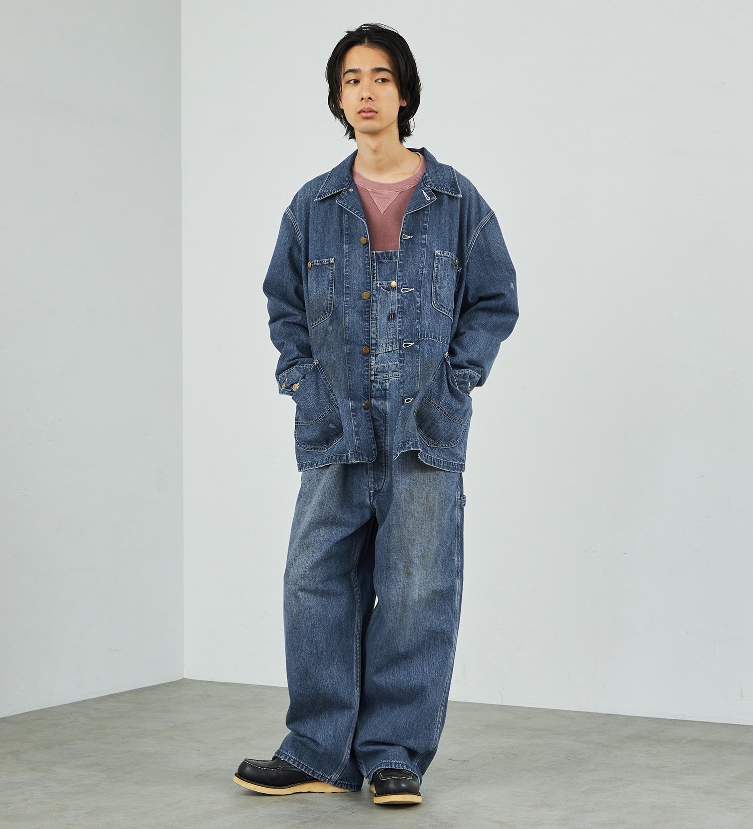 Lee(リー)の【試着対象】【秋冬NEW】DUNGAREES VINTAGE OVERALLS|オールインワン/サロペット/オーバーオール/メンズ|中色ブルー