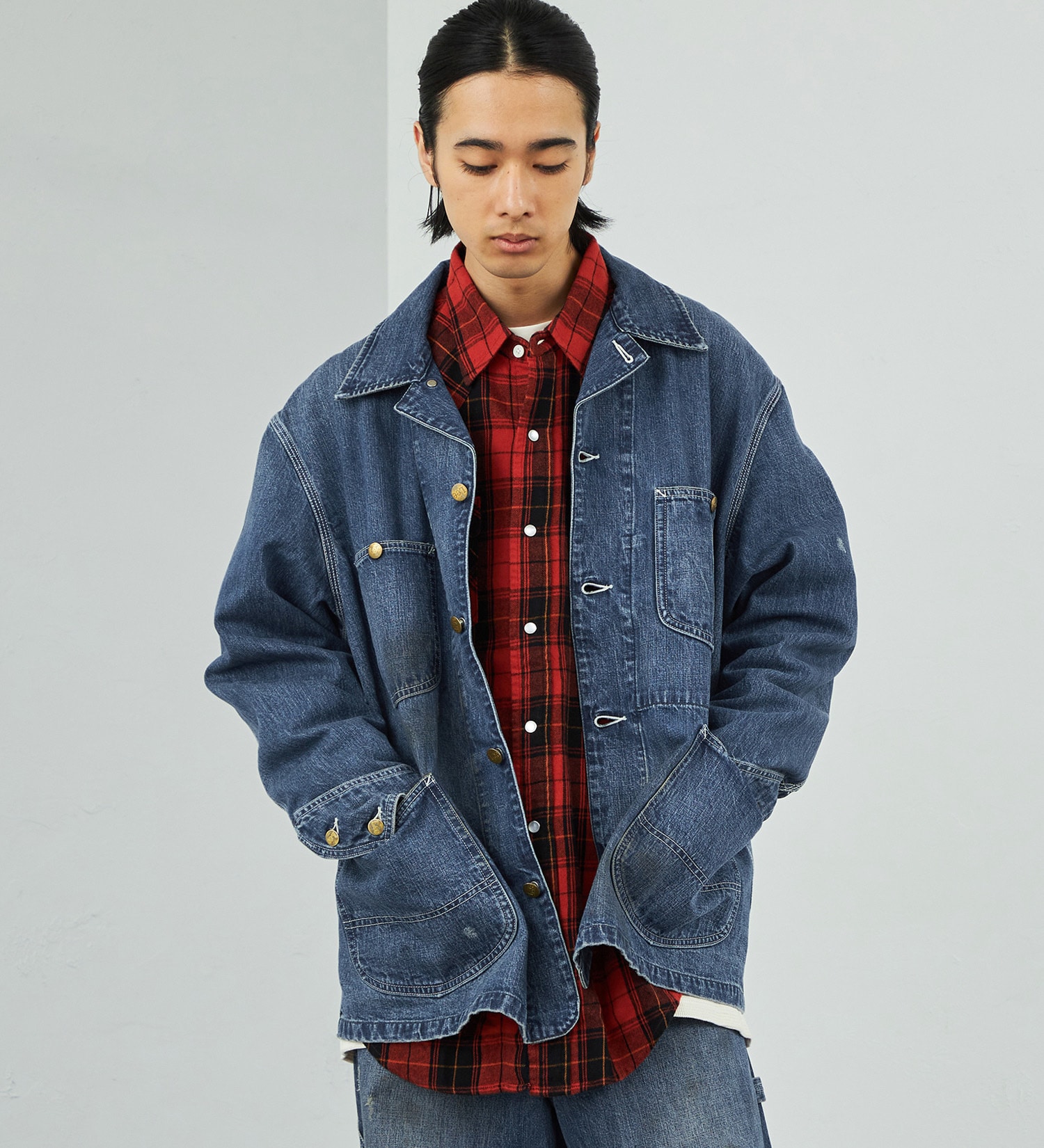 Lee(リー)の【試着対象】【秋冬NEW】DUNGAREES VINTAGE LOCO JACKET|ジャケット/アウター/デニムジャケット/メンズ|中色ブルー