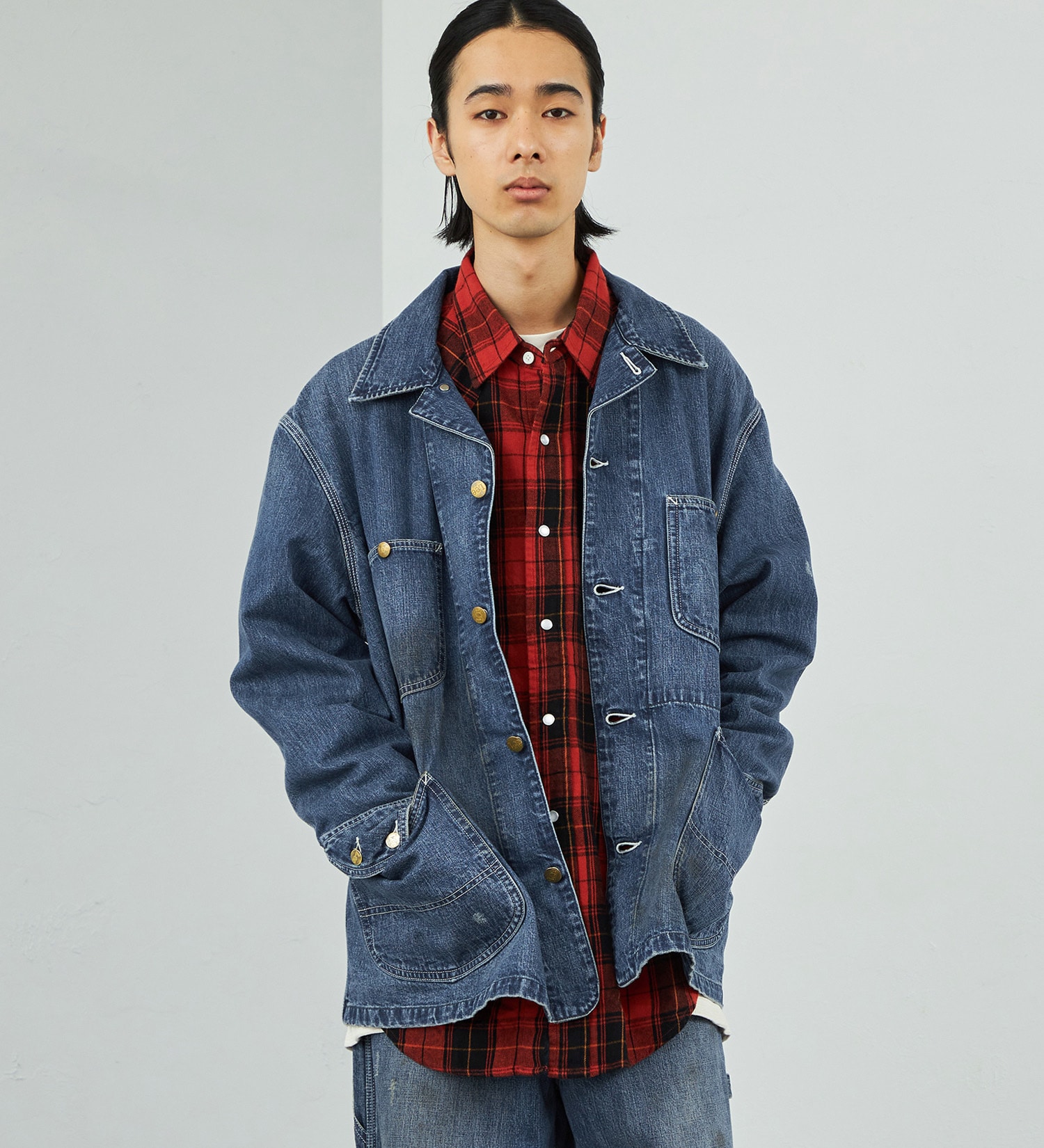 Lee(リー)の【試着対象】【秋冬NEW】DUNGAREES VINTAGE LOCO JACKET|ジャケット/アウター/デニムジャケット/メンズ|中色ブルー