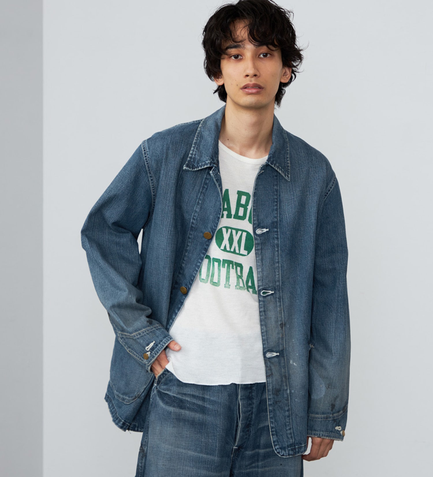 Lee(リー)の【試着対象】VINTAGE LOCO JACKET/DENIM 【DUNGAREES】|ジャケット/アウター/デニムジャケット/メンズ|中色ブルー