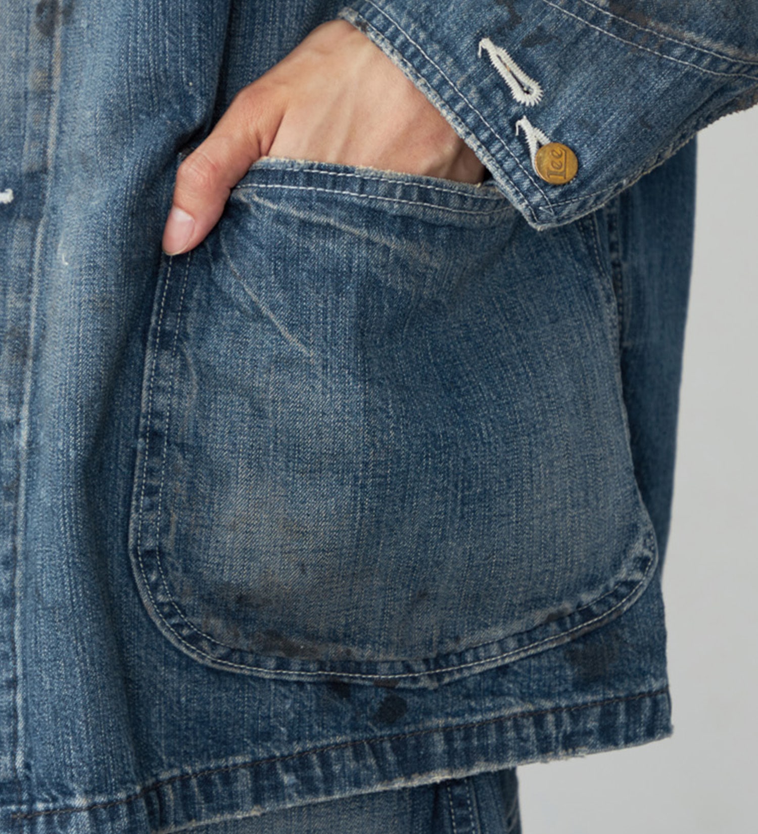 Lee(リー)の【試着対象】VINTAGE LOCO JACKET/DENIM 【DUNGAREES】|ジャケット/アウター/デニムジャケット/メンズ|中色ブルー