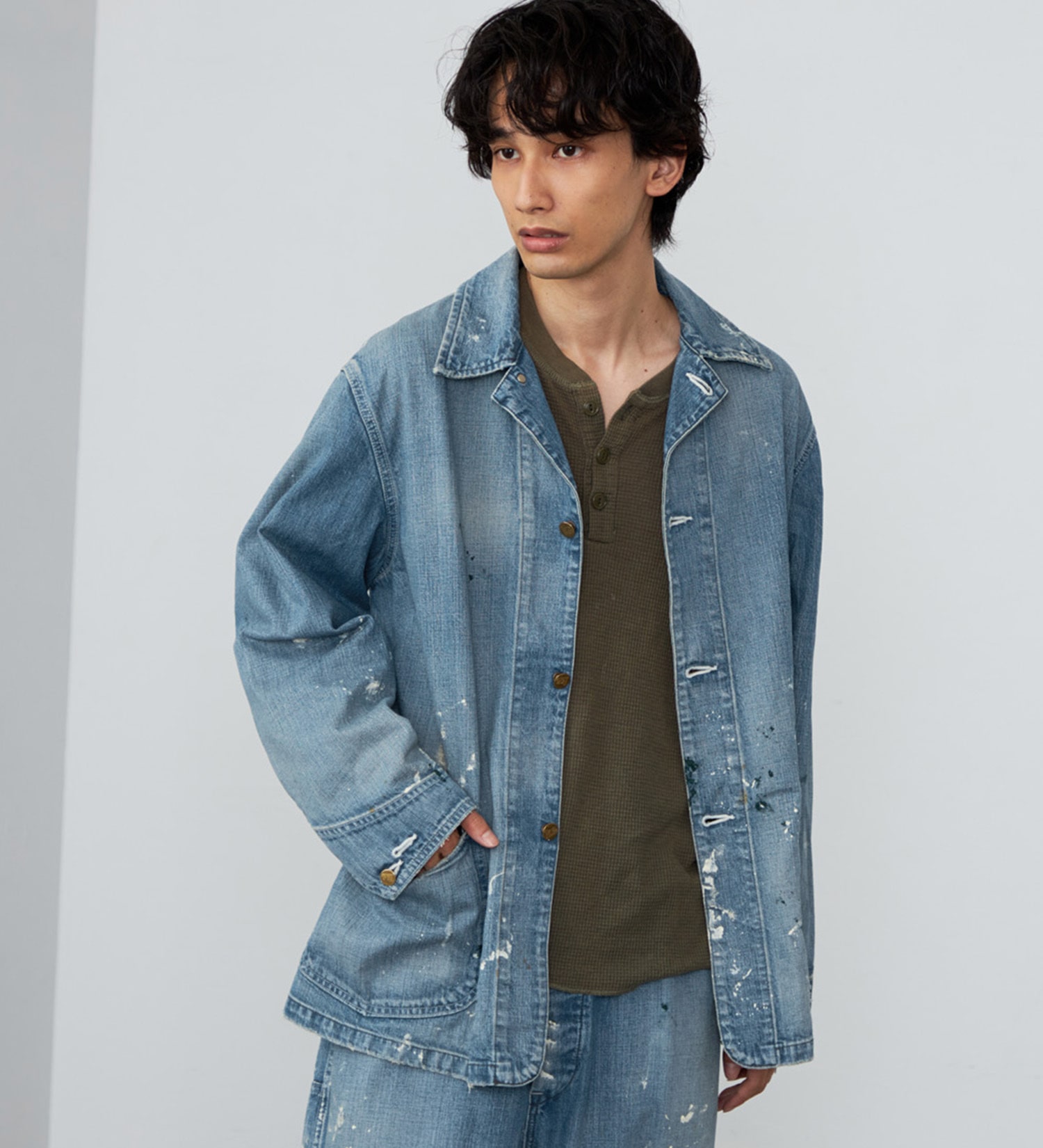 Lee(リー)の【試着対象】VINTAGE LOCO JACKET/DENIM 【DUNGAREES】|ジャケット/アウター/デニムジャケット/メンズ|淡色ブルー