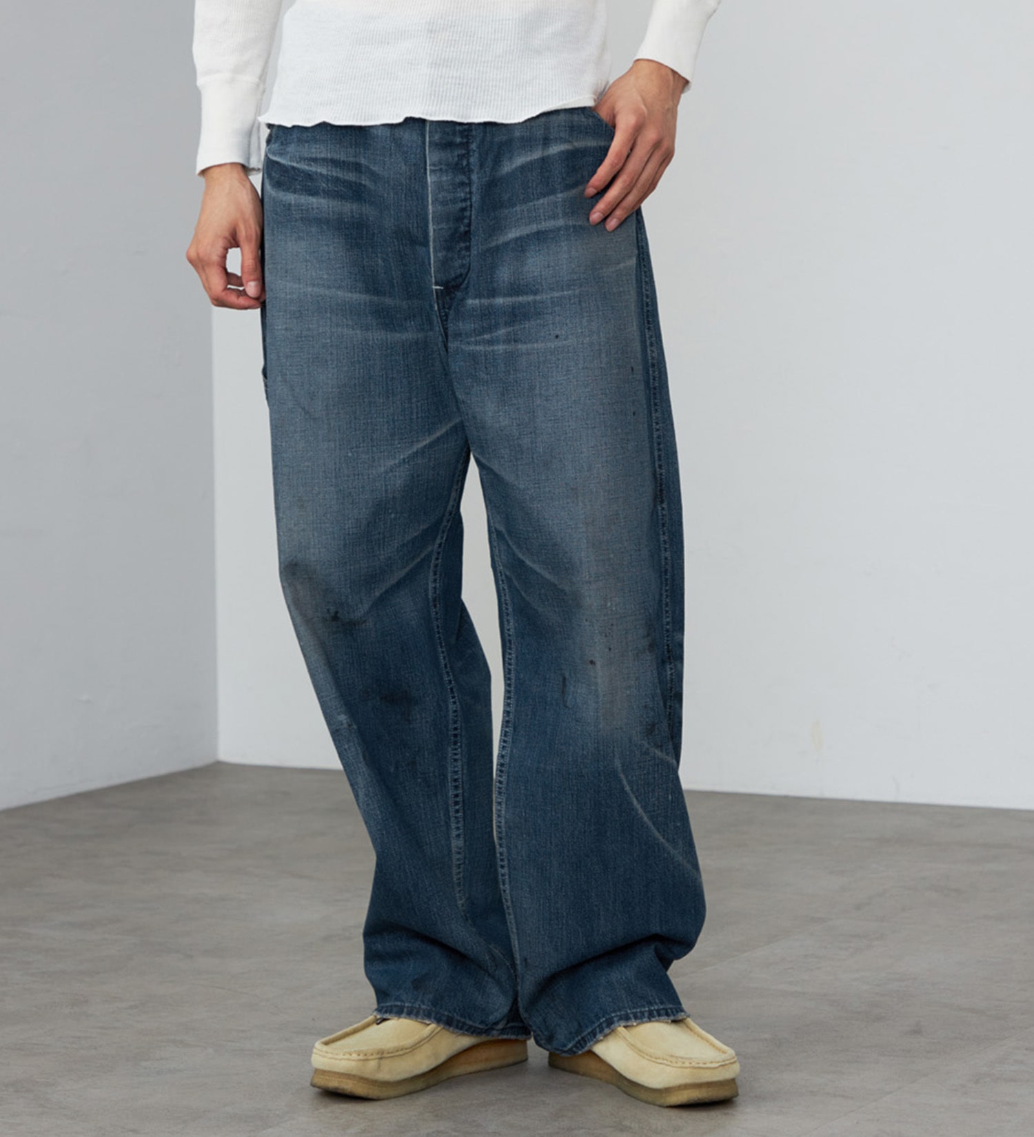 Lee(リー)の【試着対象】VINTAGE PAINTER PANTS/DENIM 【DUNGAREES】|パンツ/デニム/ジーンズパンツ/メンズ|中色ブルー