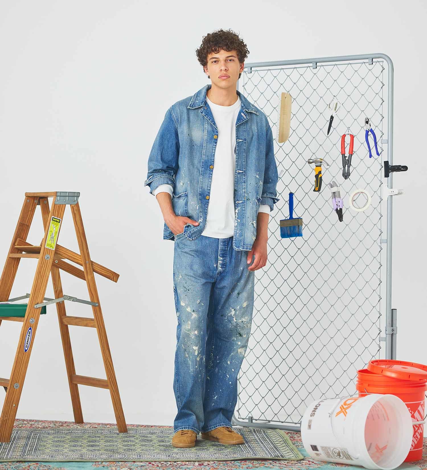 Lee(リー)の【試着対象】VINTAGE PAINTER PANTS/DENIM 【DUNGAREES】|パンツ/デニム/ジーンズパンツ/メンズ|淡色ブルー