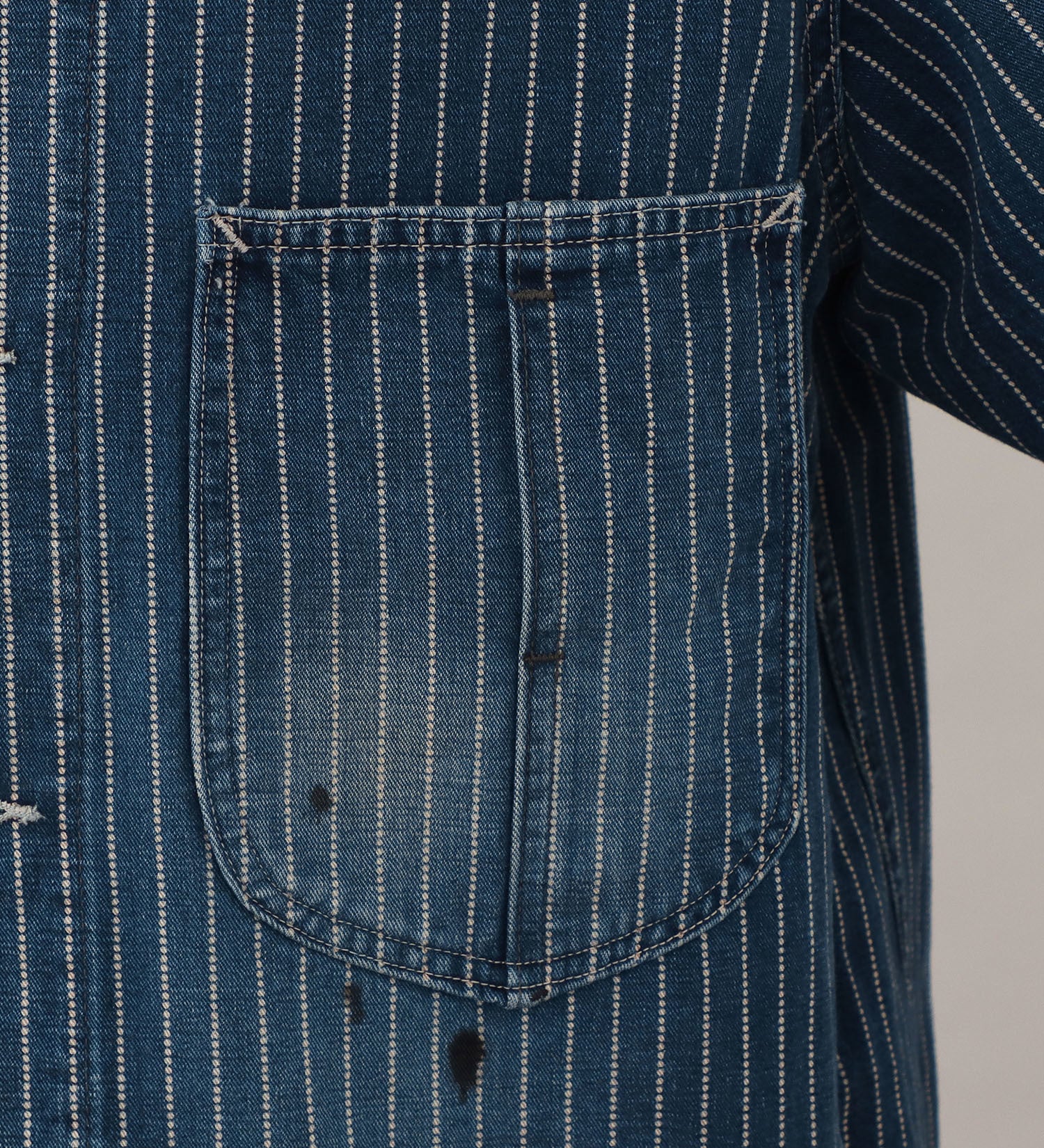 Lee(リー)の【試着対象】VINTAGE LOCO JACKET/ビンテージロコジャケット【セットアップ可/DUNGAREES】|ジャケット/アウター/カバーオール/メンズ|ストライプ