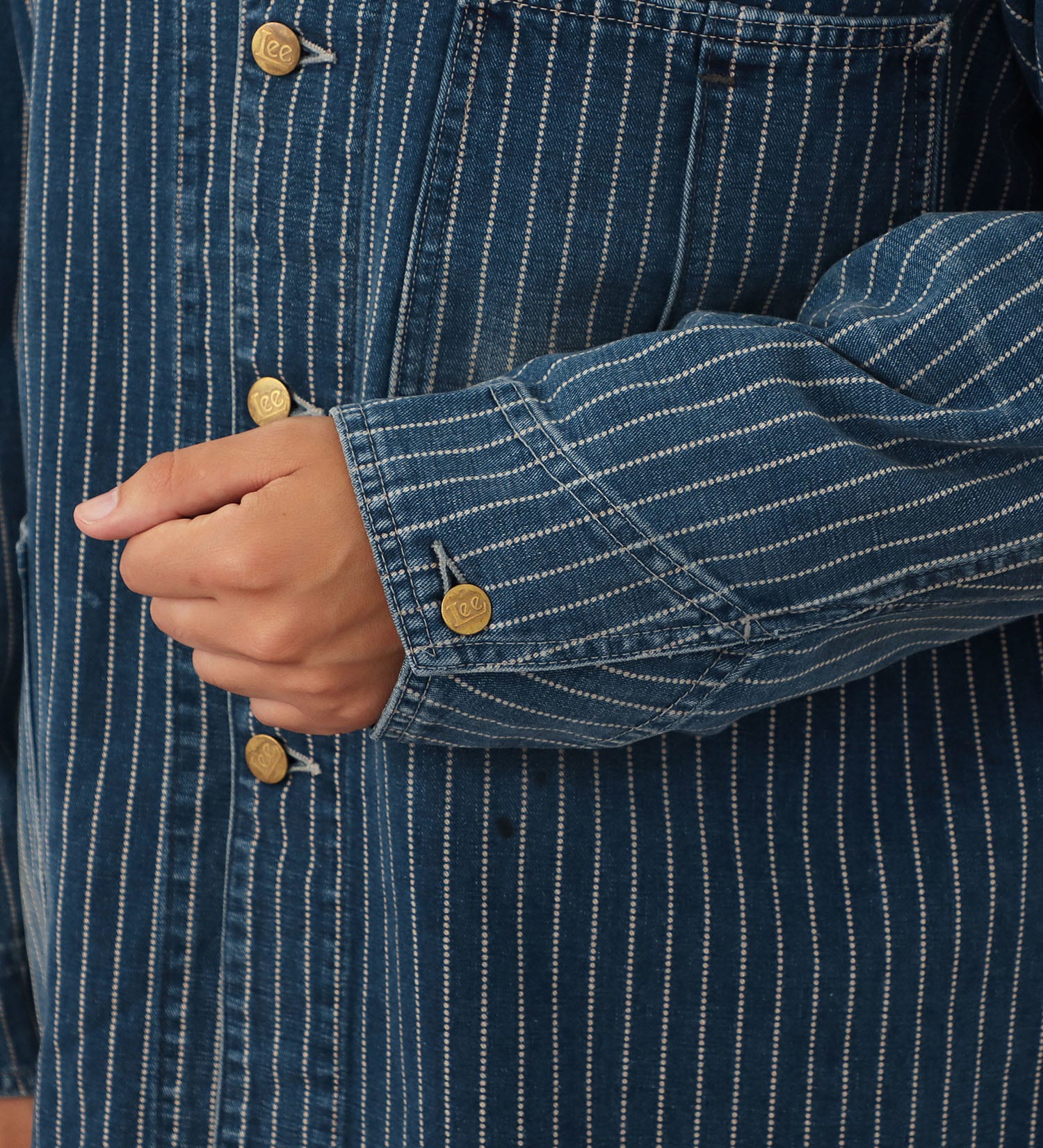 Lee(リー)の【試着対象】VINTAGE LOCO JACKET/ビンテージロコジャケット【セットアップ可/DUNGAREES】|ジャケット/アウター/カバーオール/メンズ|ストライプ