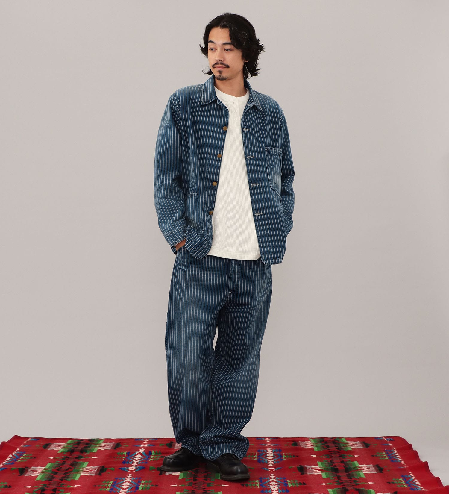 Lee(リー)の【試着対象】VINTAGE PAINTER PANTS/ビンテージぺインターパンツ【セットアップ可/DUNGAREES】|パンツ/パンツ/メンズ|ストライプ