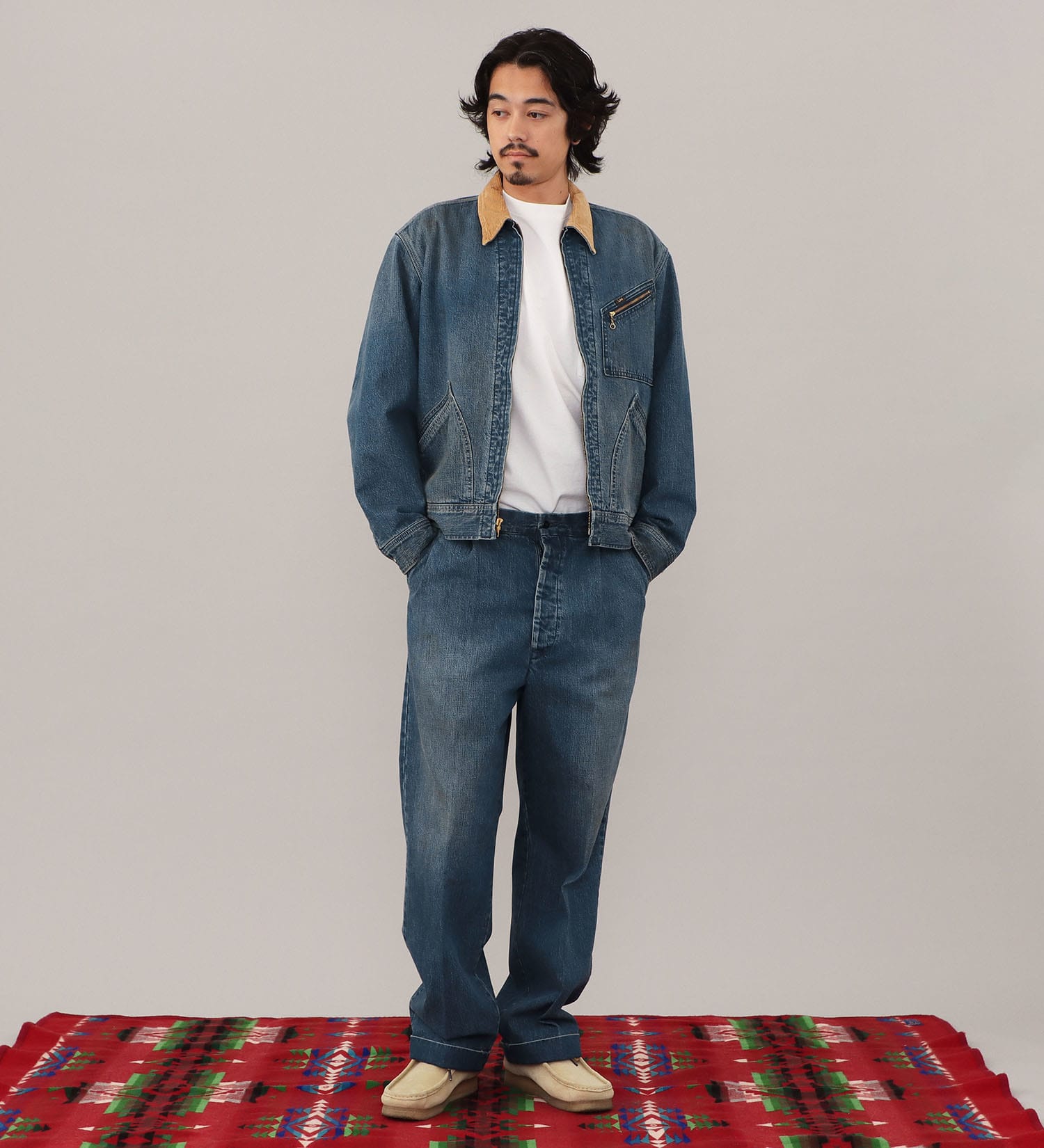 Lee(リー)の【試着対象】VITAGE TROUSERS/ビンテージトラウザー|パンツ/デニム/ジーンズパンツ/メンズ|中色ブルー
